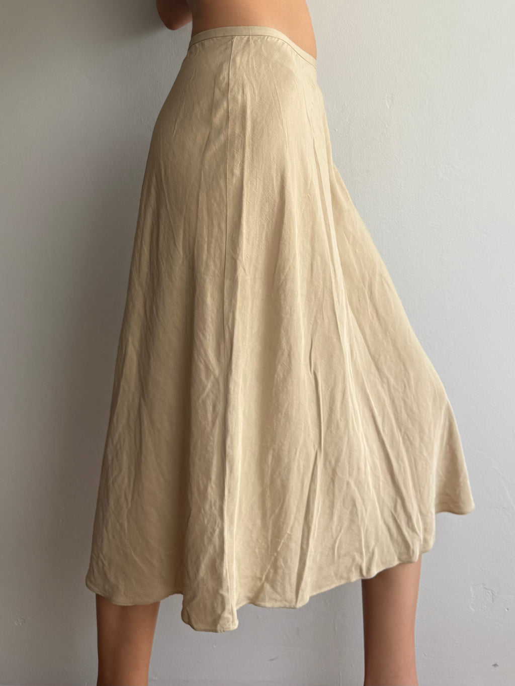 Talbots Beige Midi Skirt