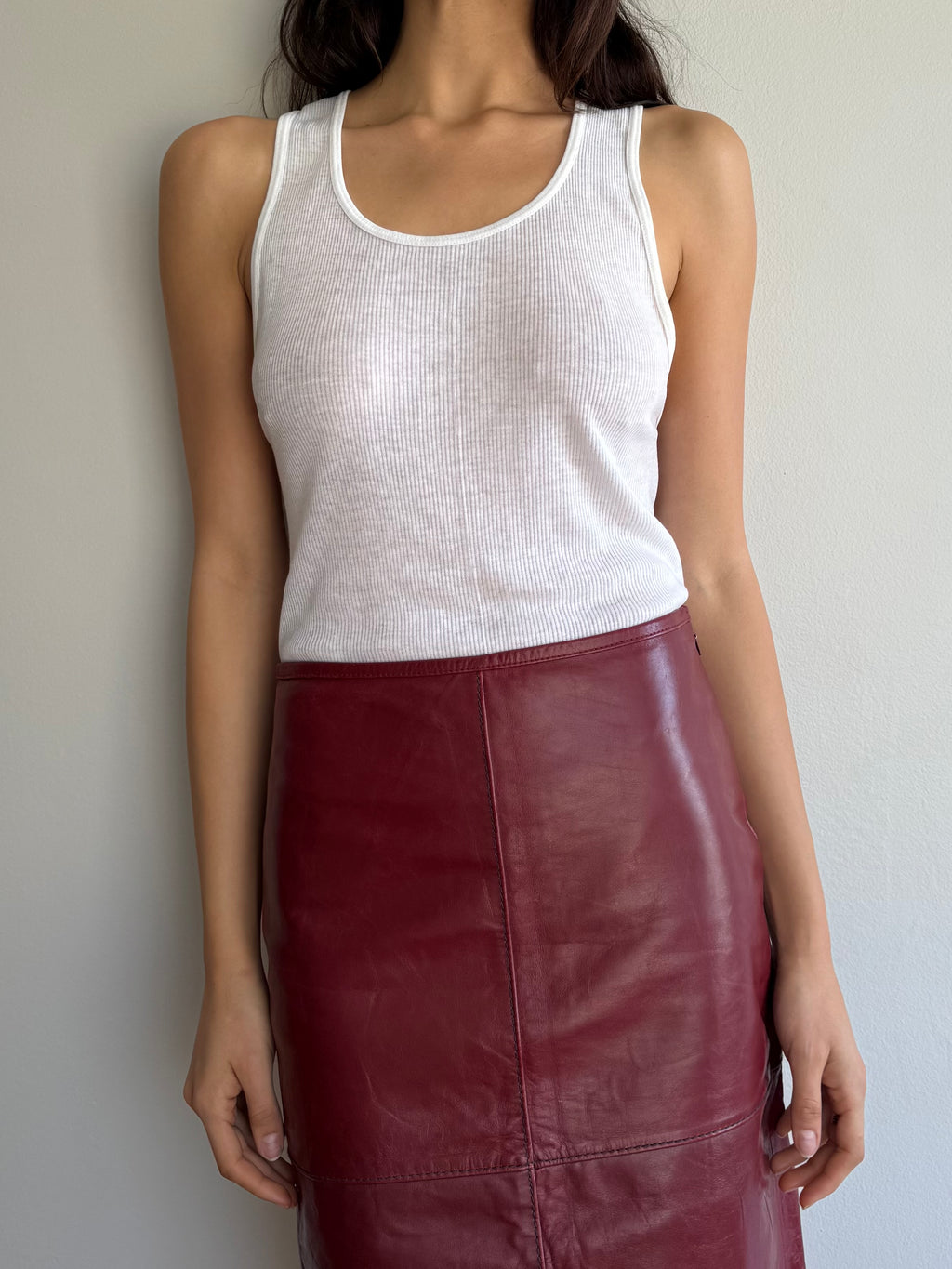 Perfect Vintage White Ribbed Tank