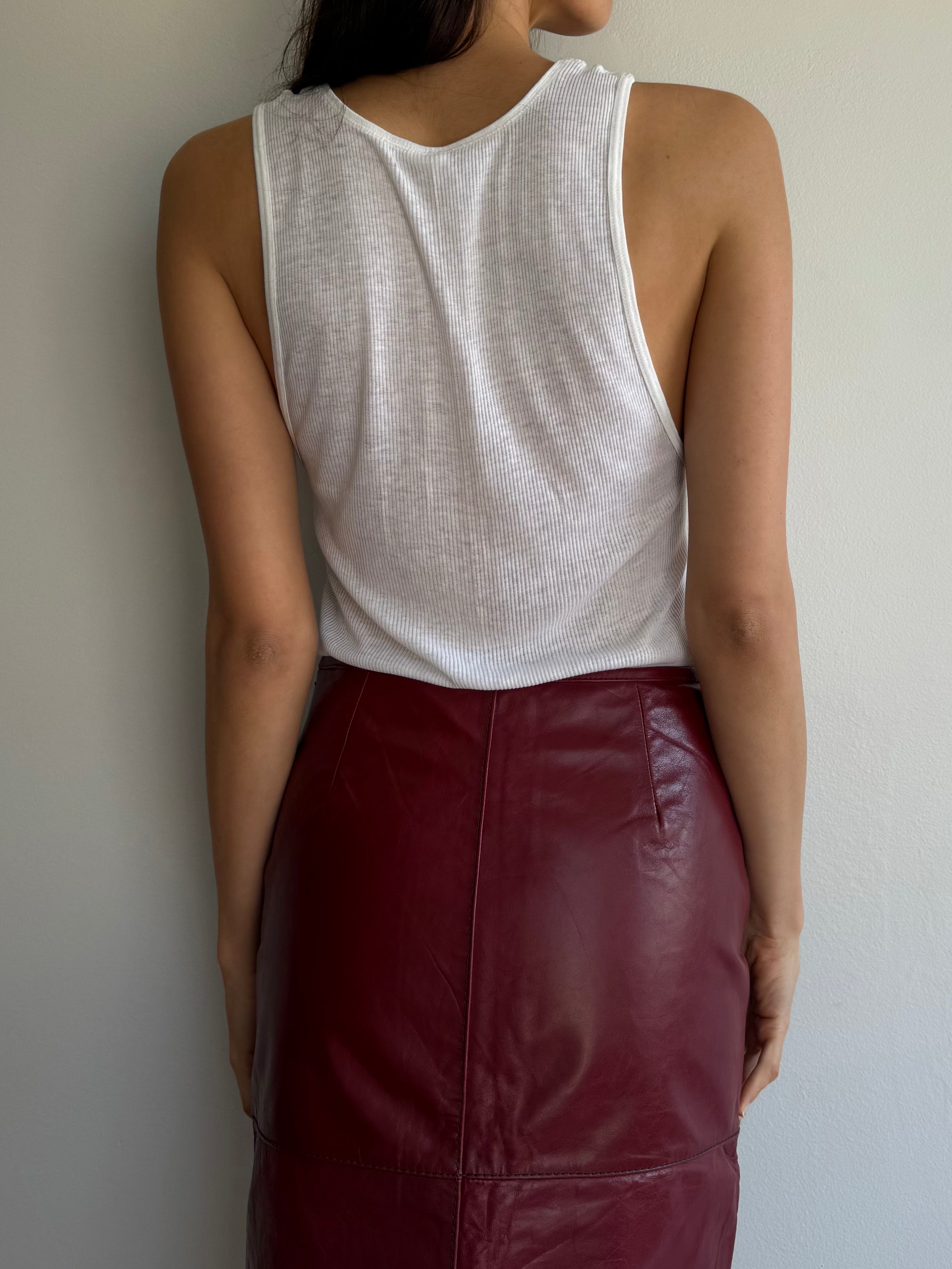 Perfect Vintage White Ribbed Tank