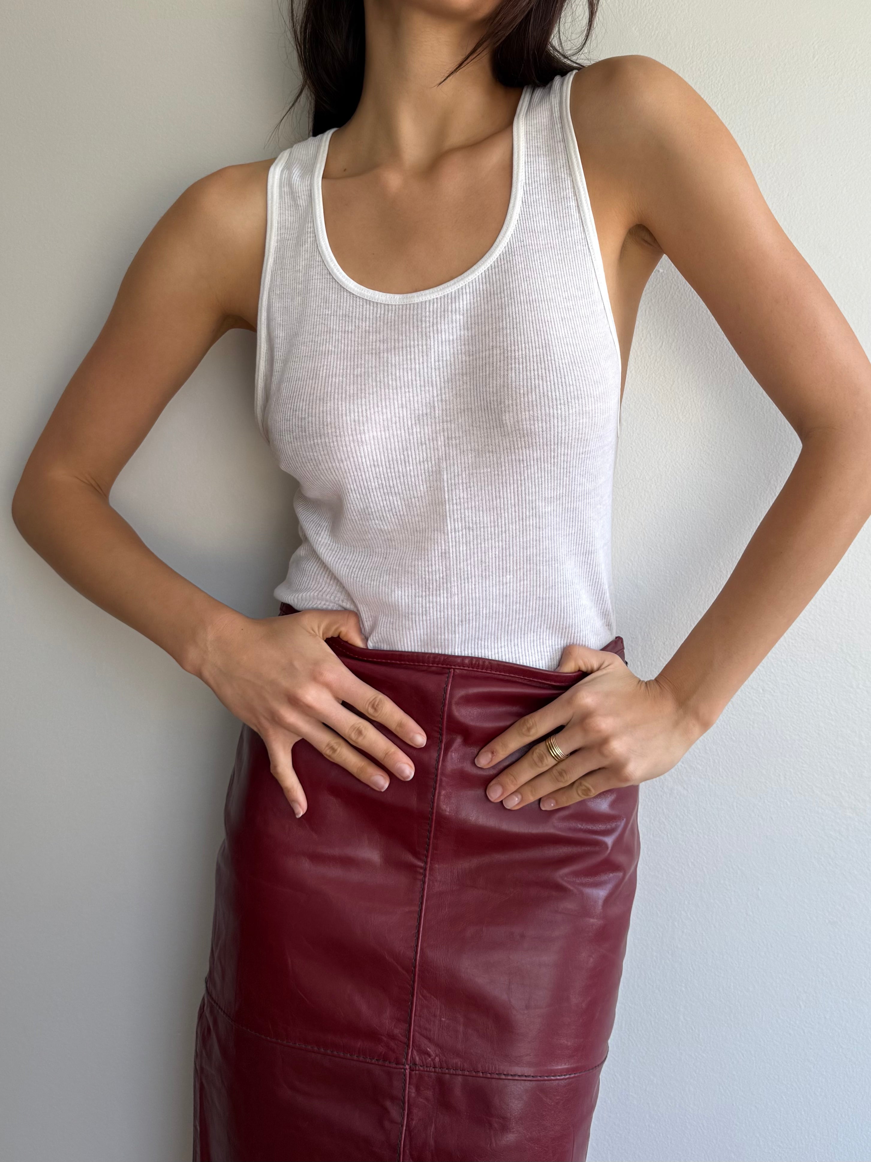 Perfect Vintage White Ribbed Tank