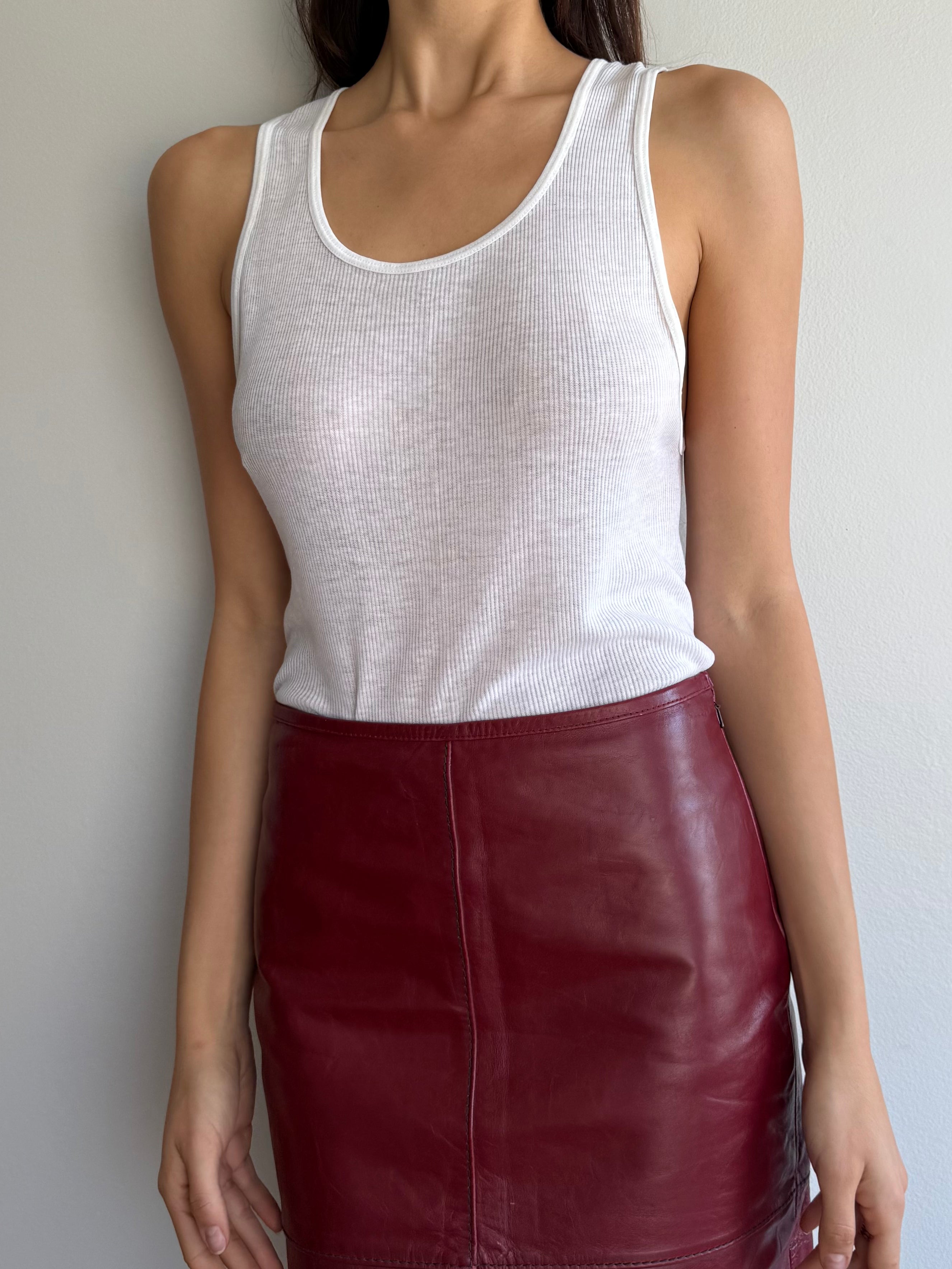 Perfect Vintage White Ribbed Tank