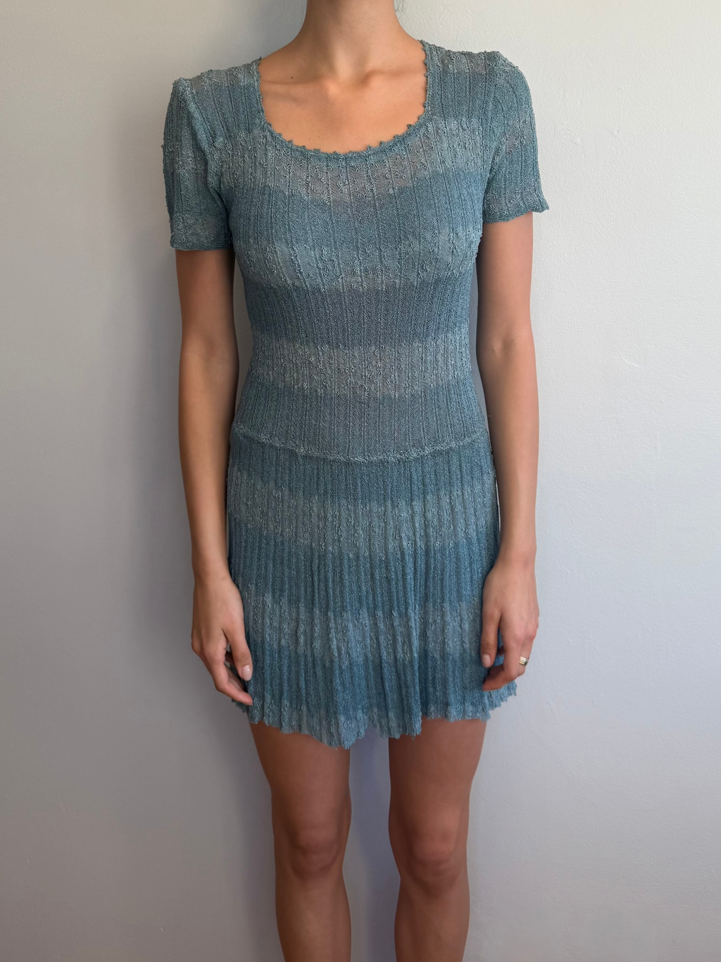 Unsigned Knit Blue Dress