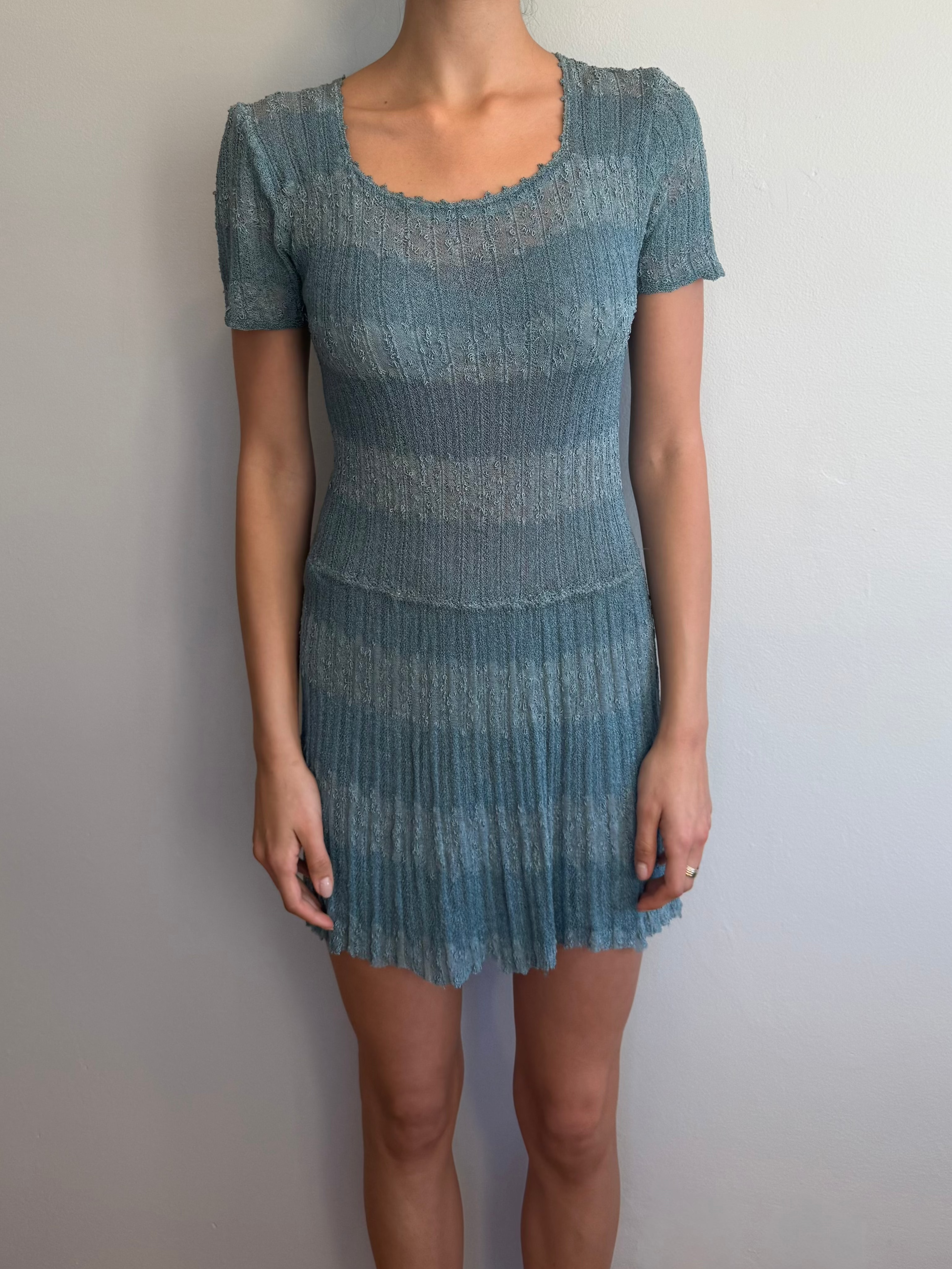 Unsigned Knit Blue Dress