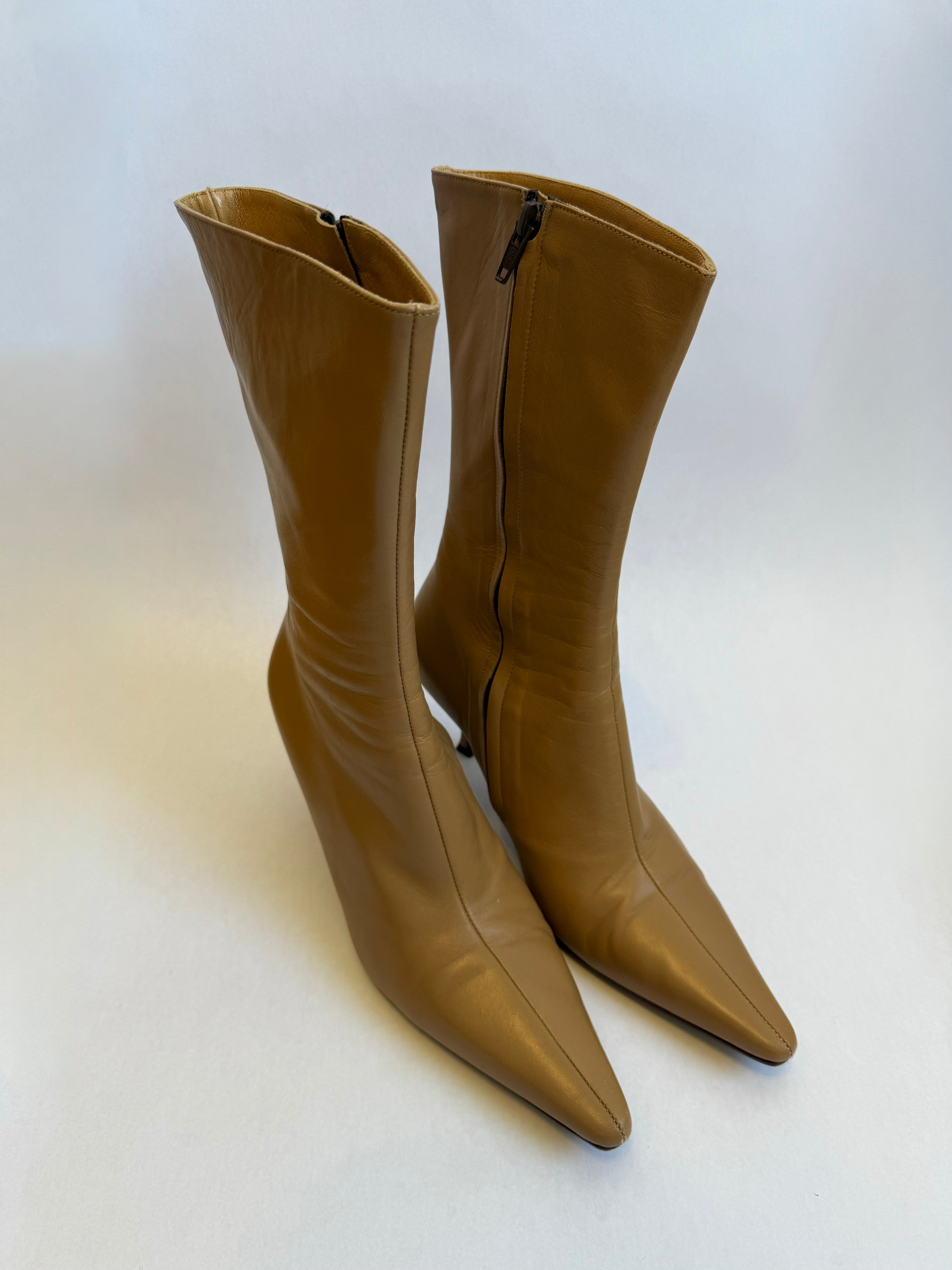 Enrico Antinori Tan Leather Boots