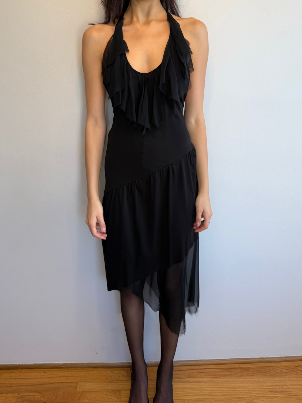 Unsigned 90s Asymmetrical Dress