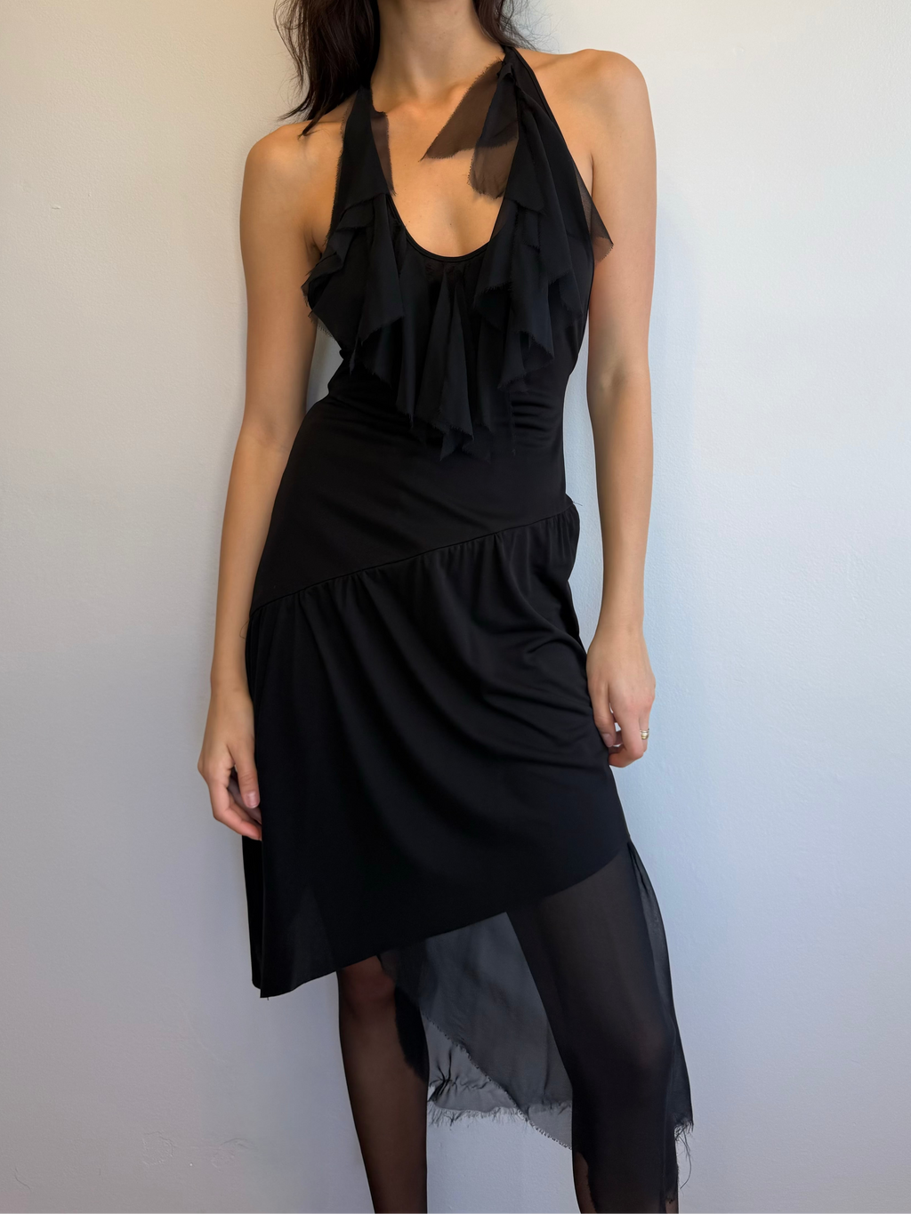 Unsigned 90s Asymmetrical Dress