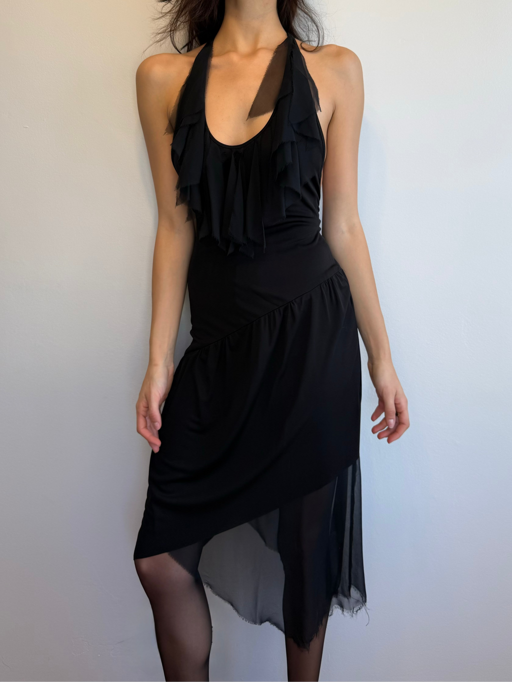 Unsigned 90s Asymmetrical Dress