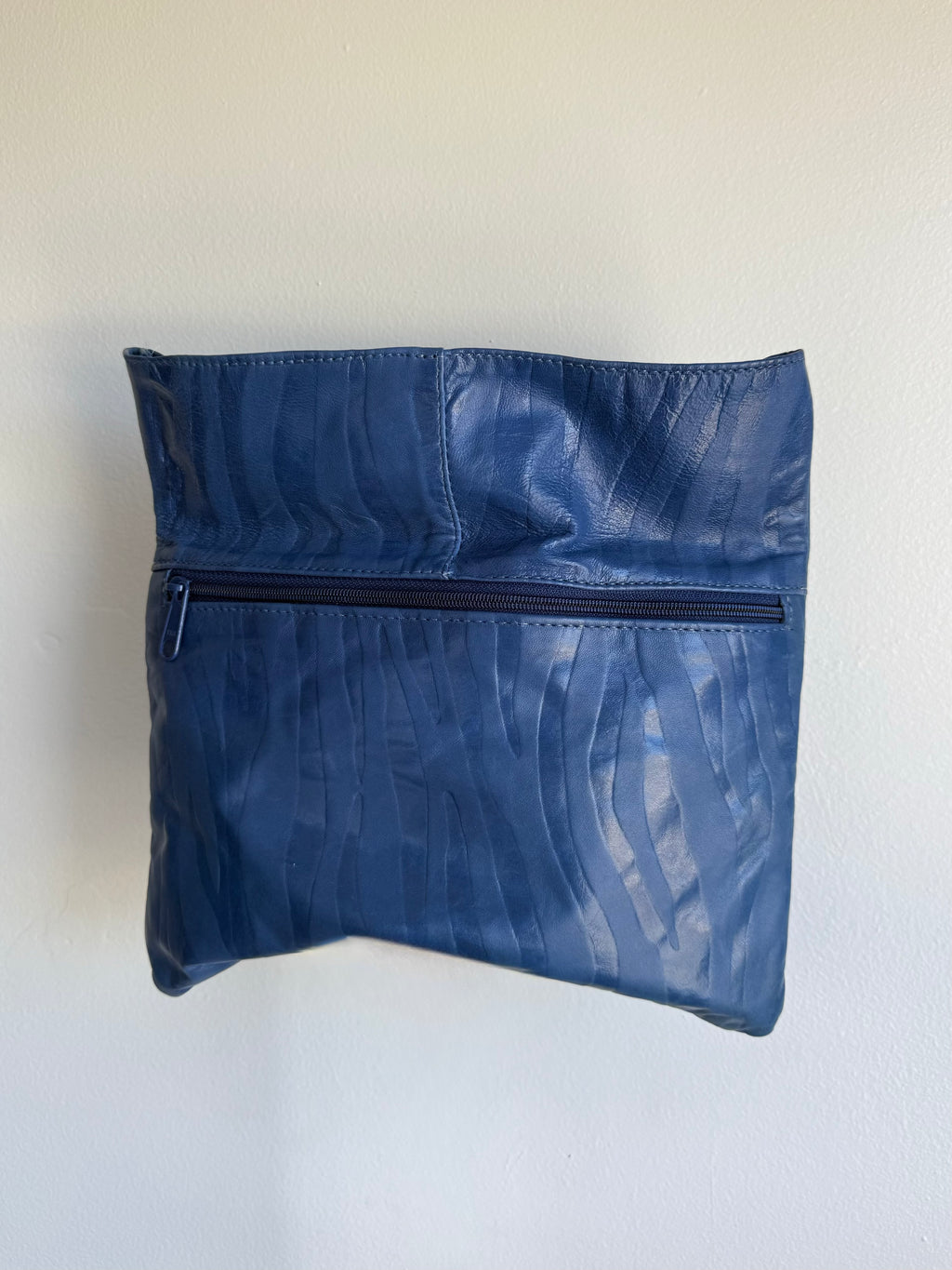 80s Zebra Leather Clutch