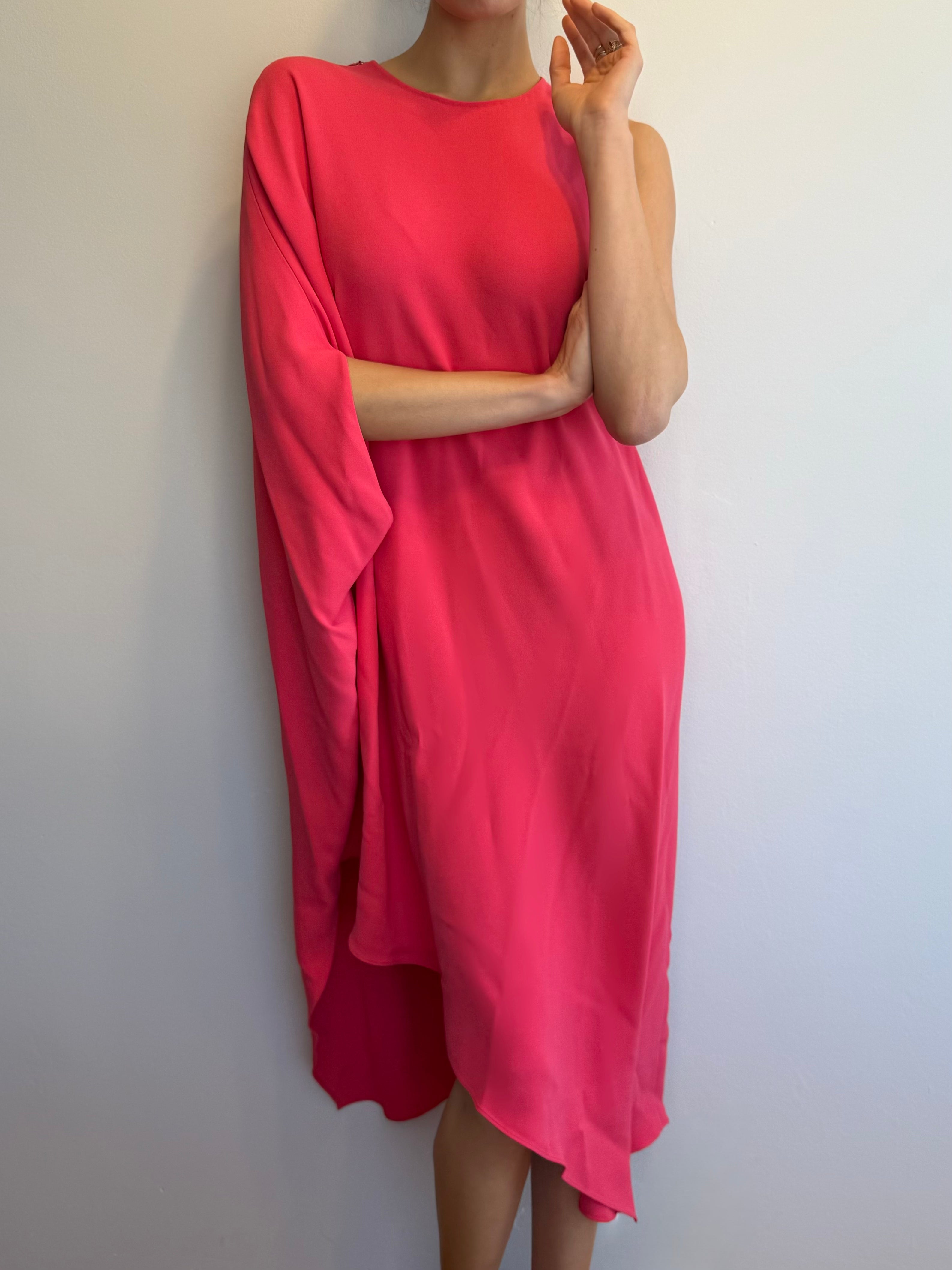 narciso rodriguez pink dress Narciso Rodriguez Asymmetrical Dress / 42 osfoor studio