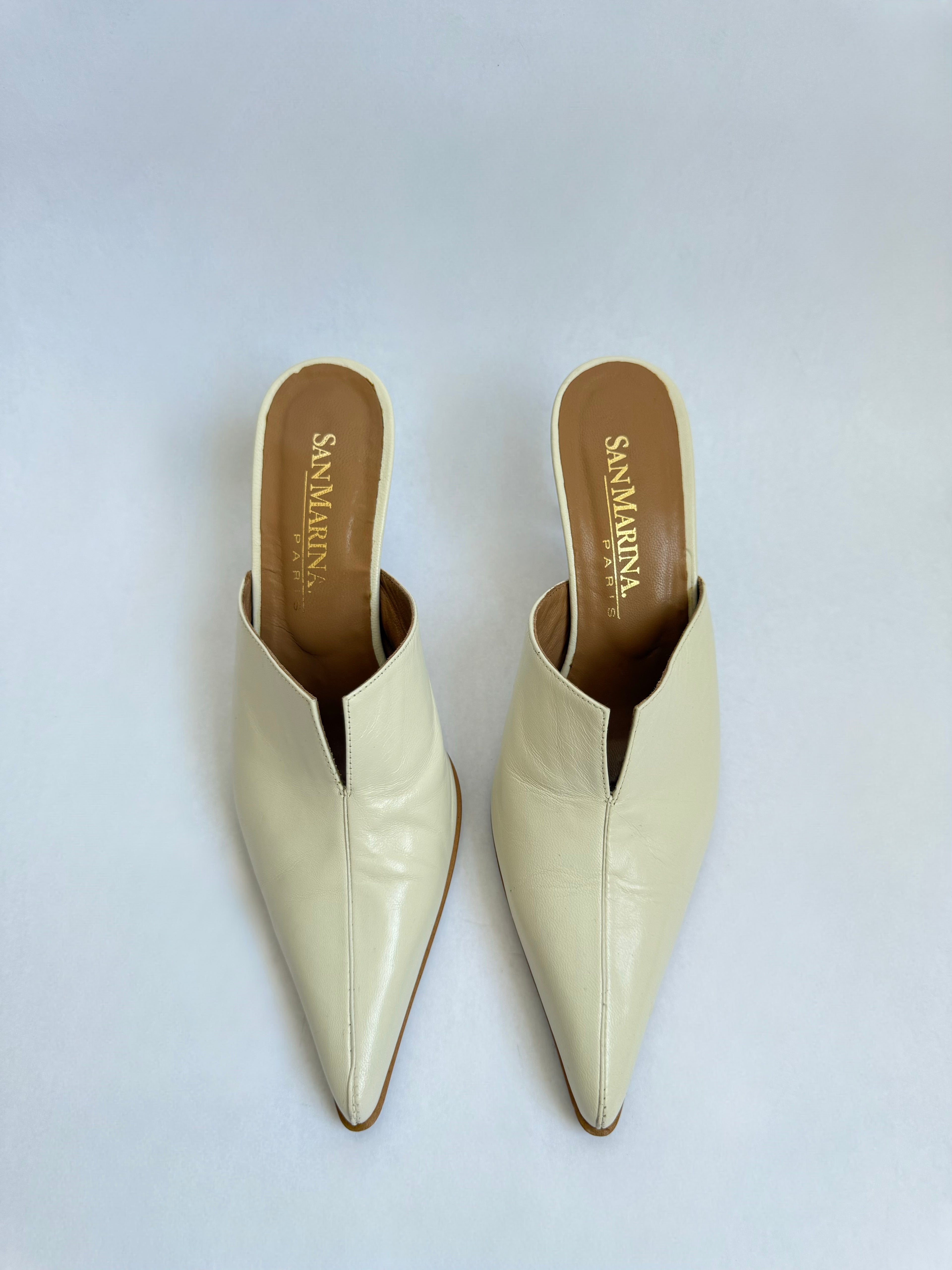 San Marina Leather Mules / 37