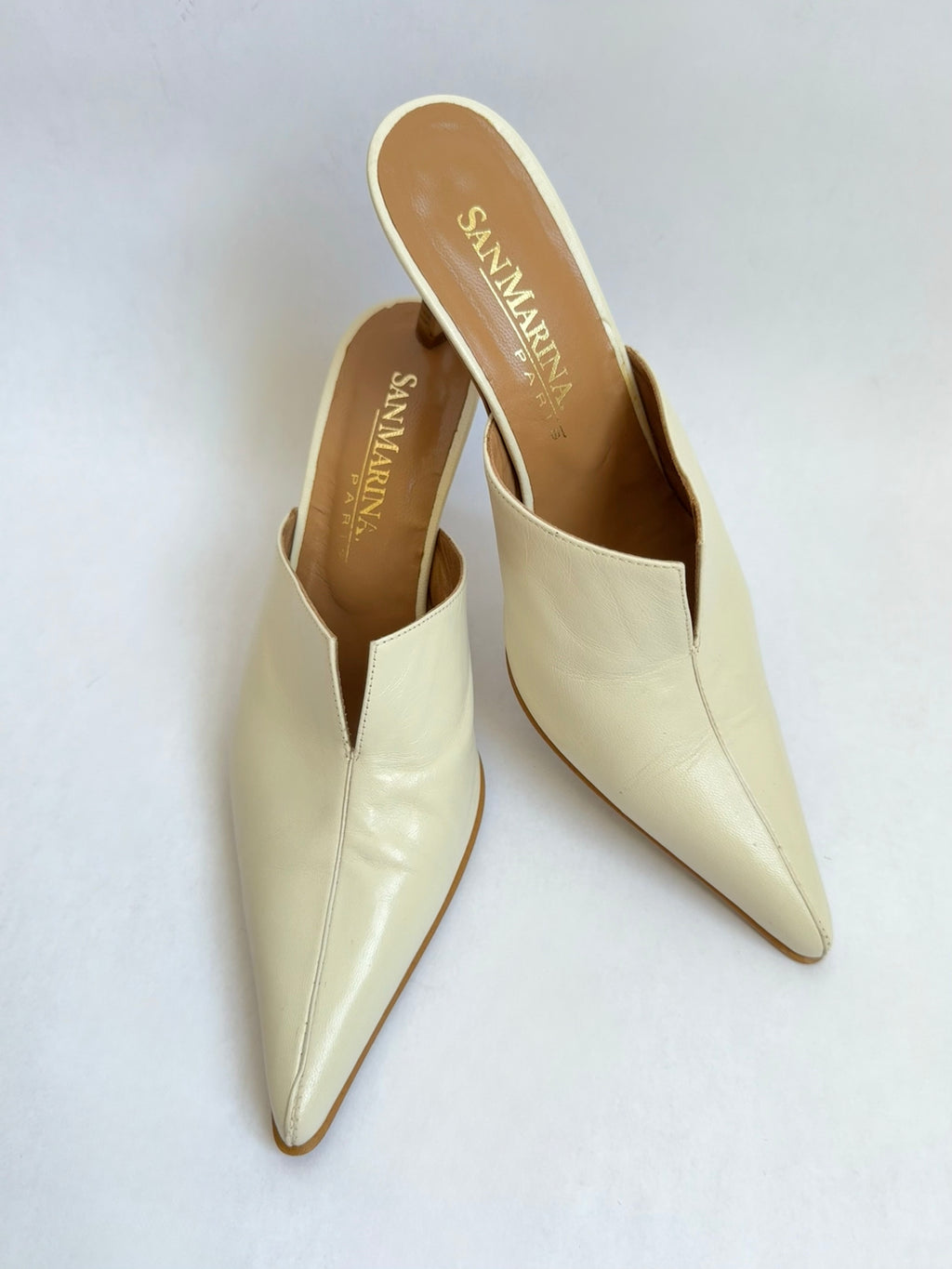 San Marina Leather Mules / 37