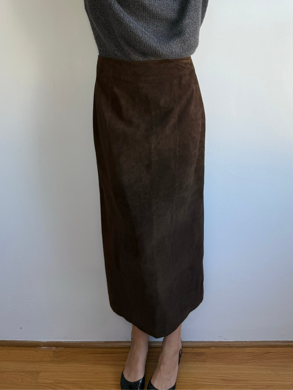 Saks Fifth Ave Folio Suede Skirt / 10