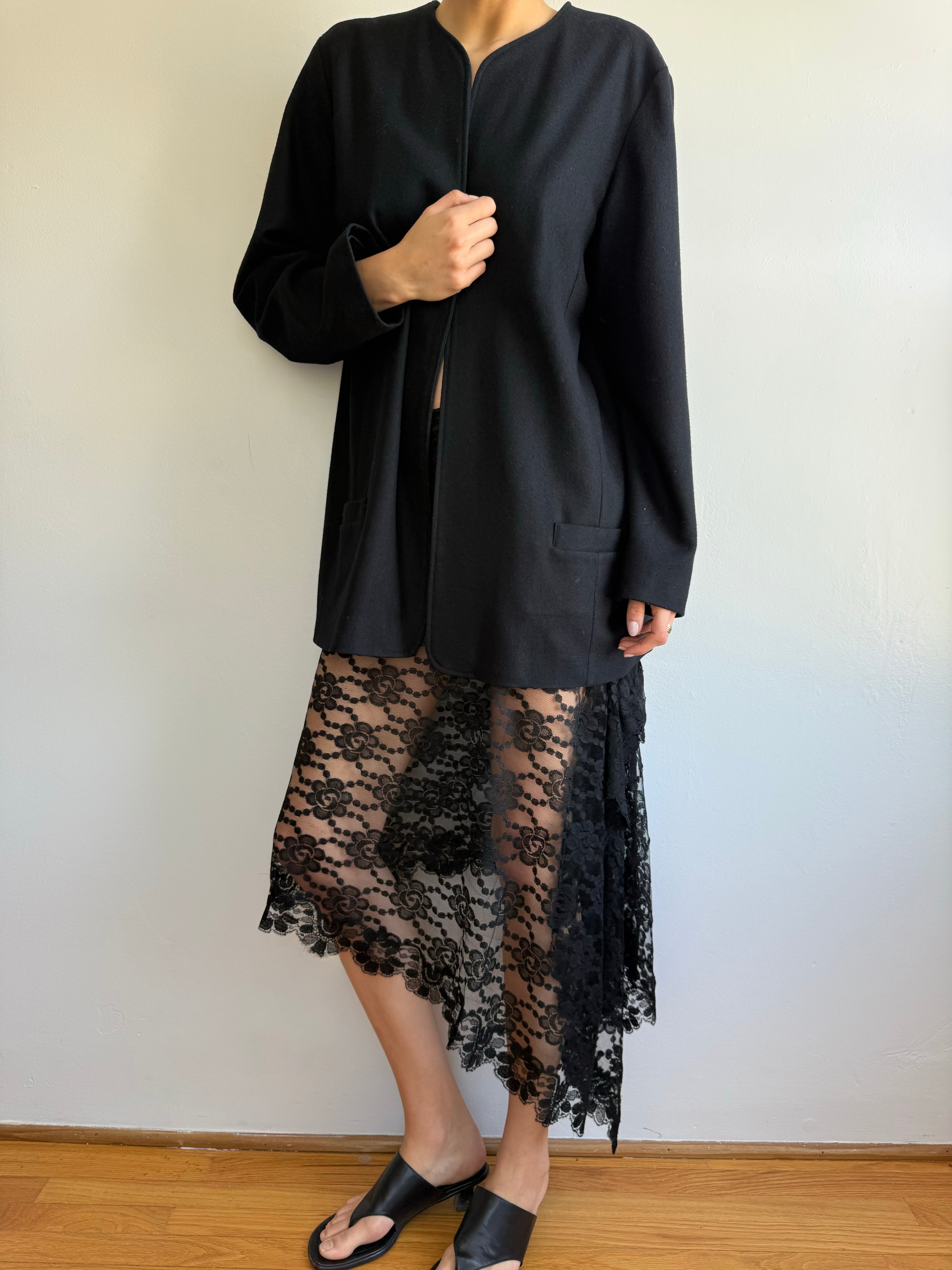 Black Floral Lace Fabric
