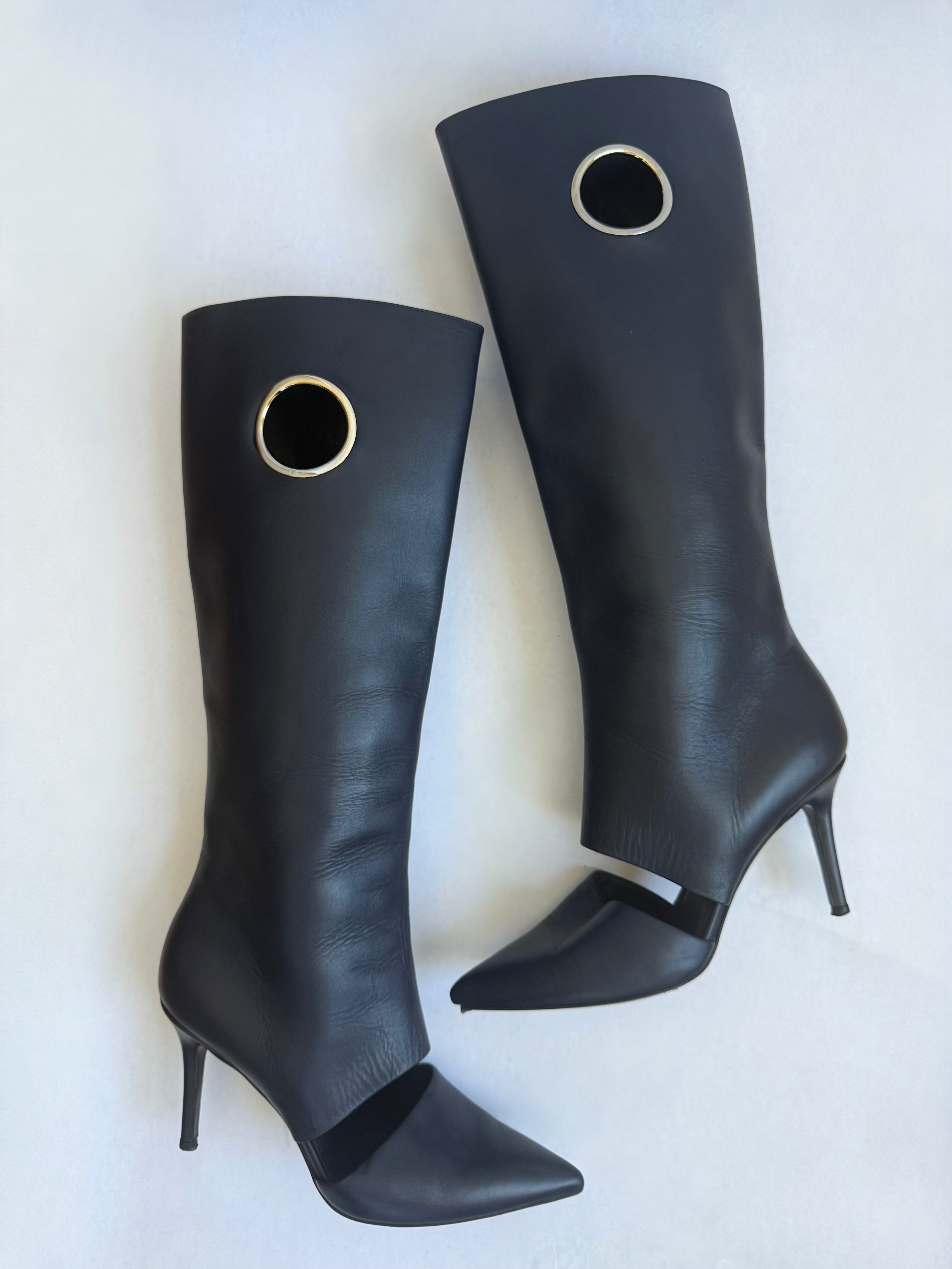 Salvatore Ferragamo Cut-out Boots / 5.5