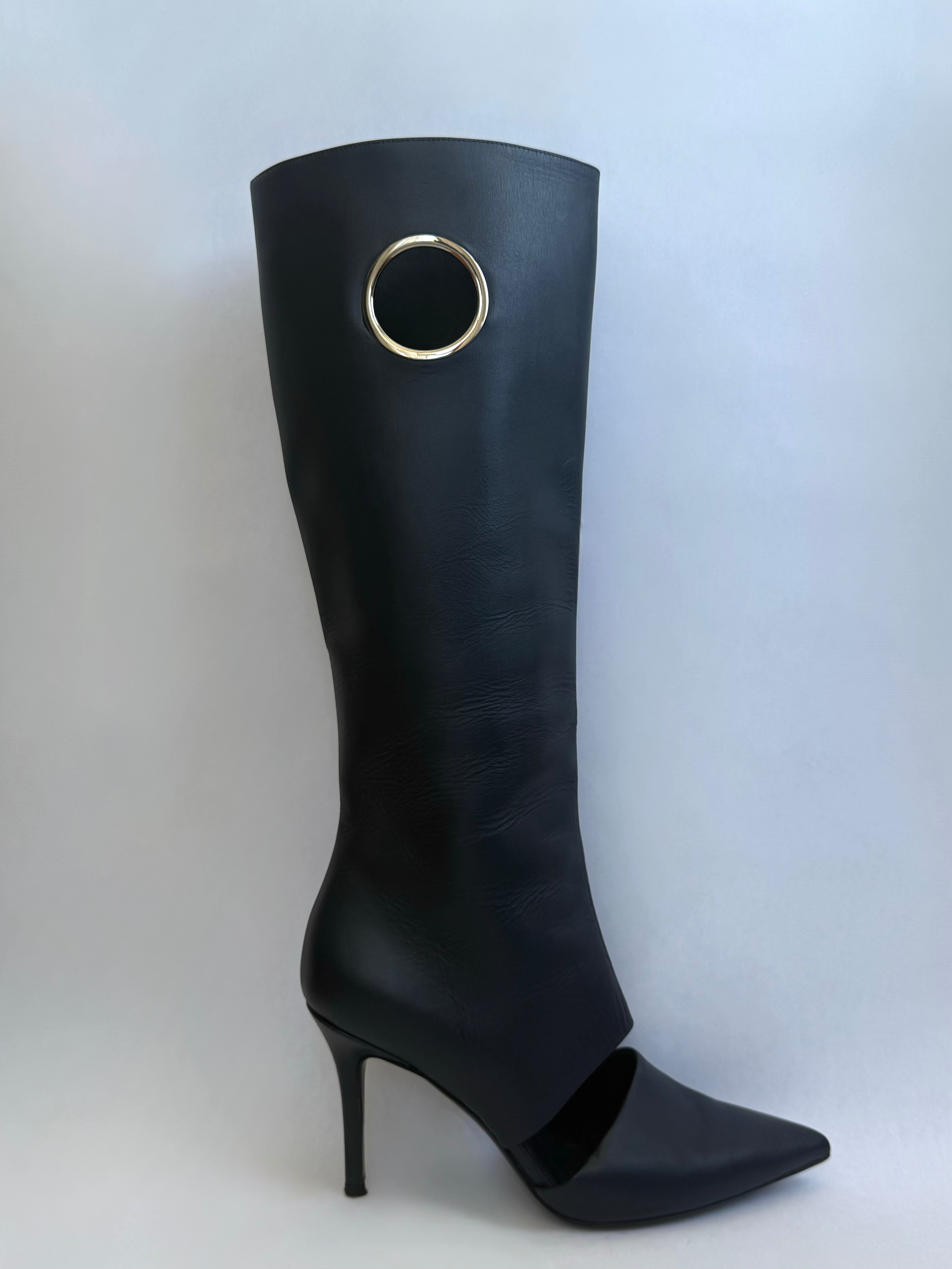 Salvatore Ferragamo Cut-out Boots / 5.5