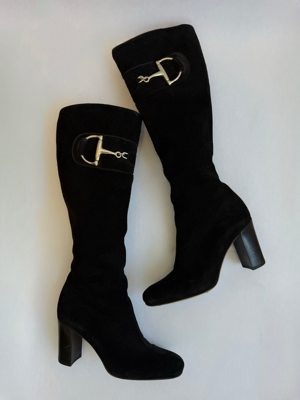 Gucci Hasler Horsebit Suede Boots