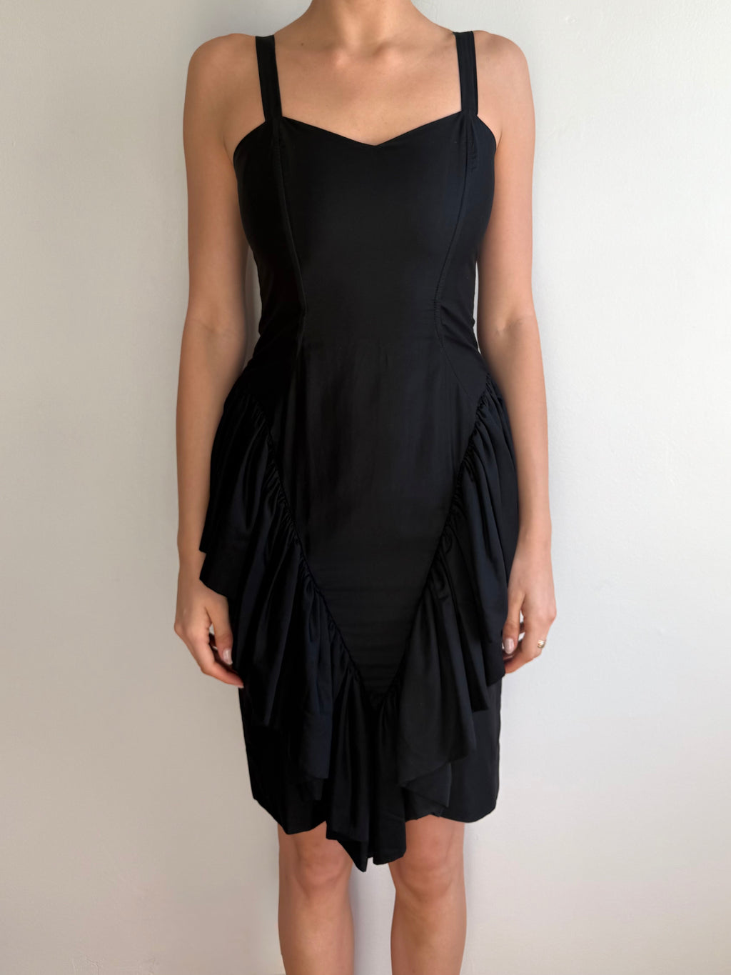 Vintage Les Nuits D’Elodie Paris Ruffle Dress / 40