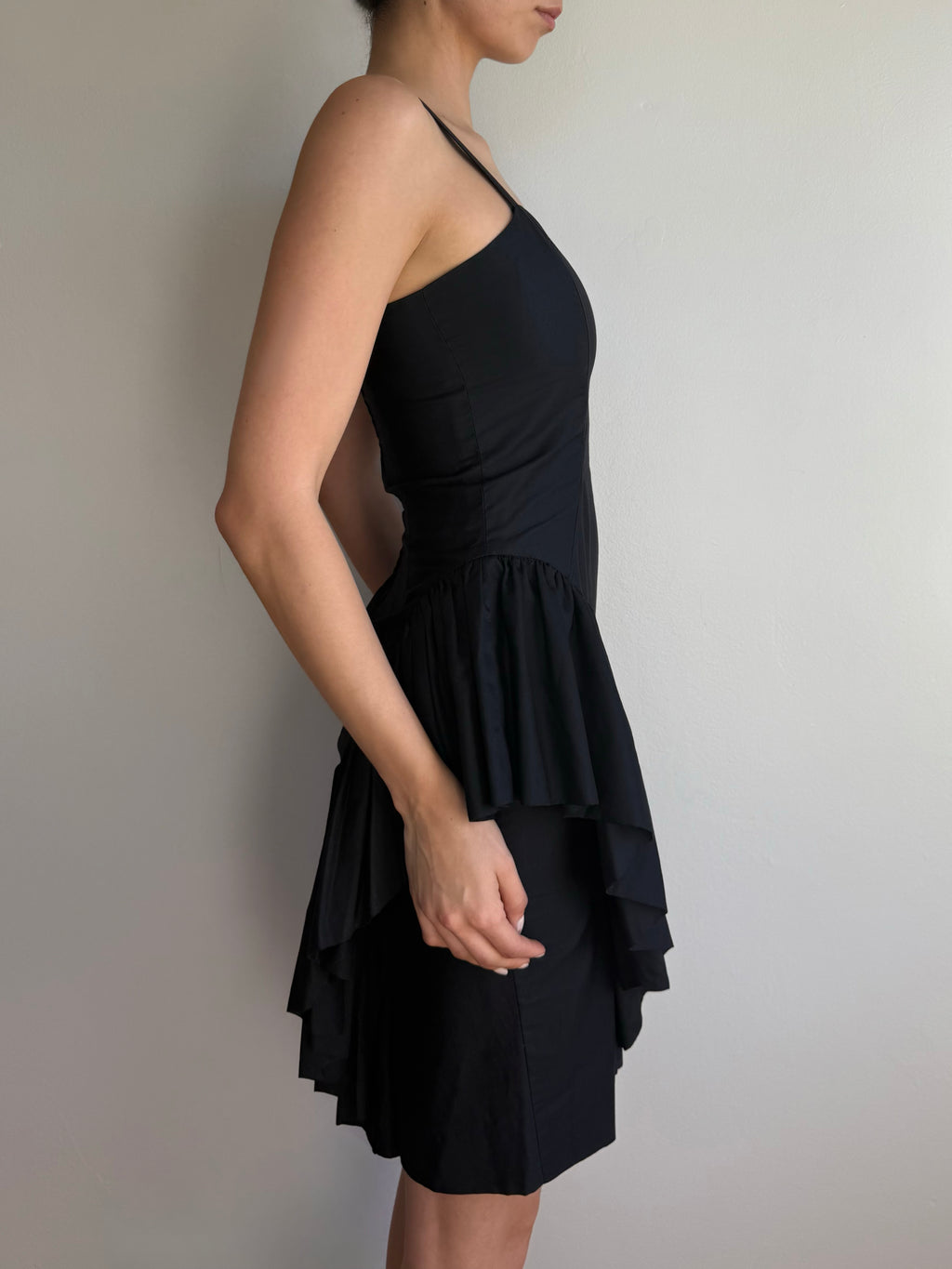 Vintage Les Nuits D’Elodie Paris Ruffle Dress / 40