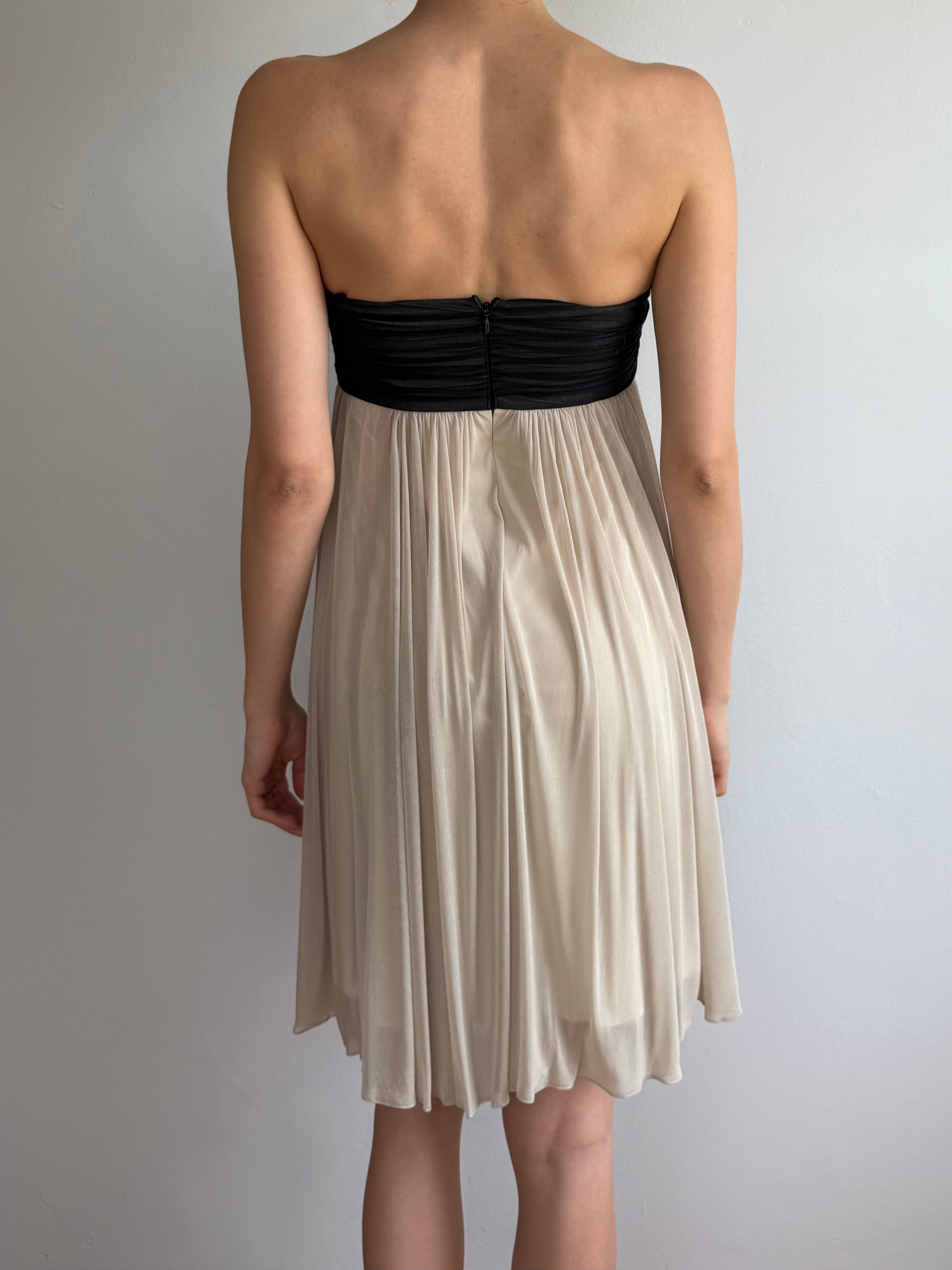 Black and Cream Babydoll dress / XS