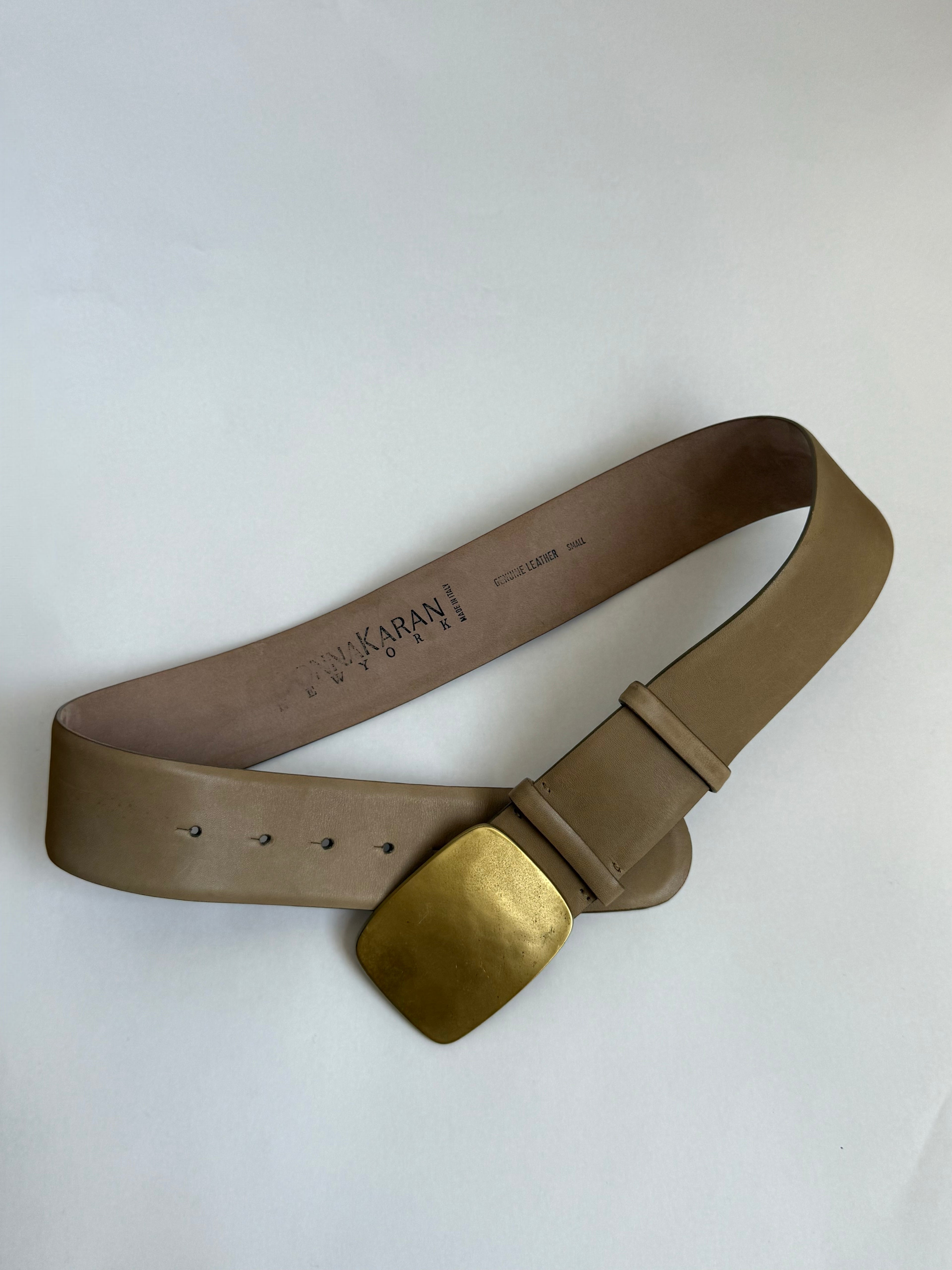 Donna Karan Gold Buckle Belt