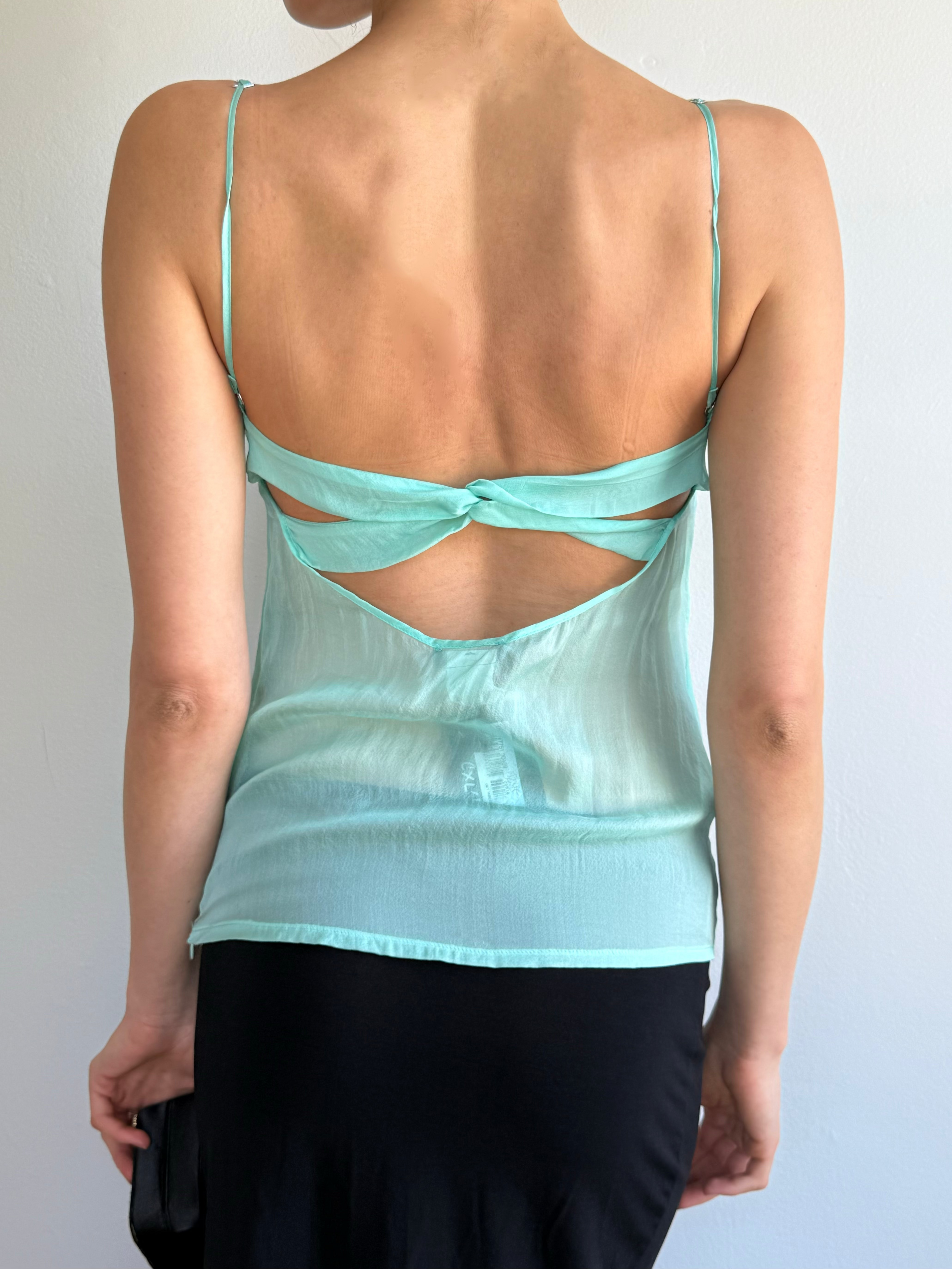 Costume National CNC Green Silk Cami / XS