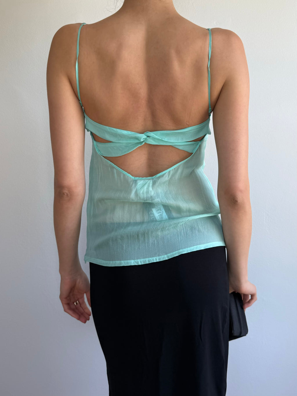 Costume National CNC Green Silk Cami / XS