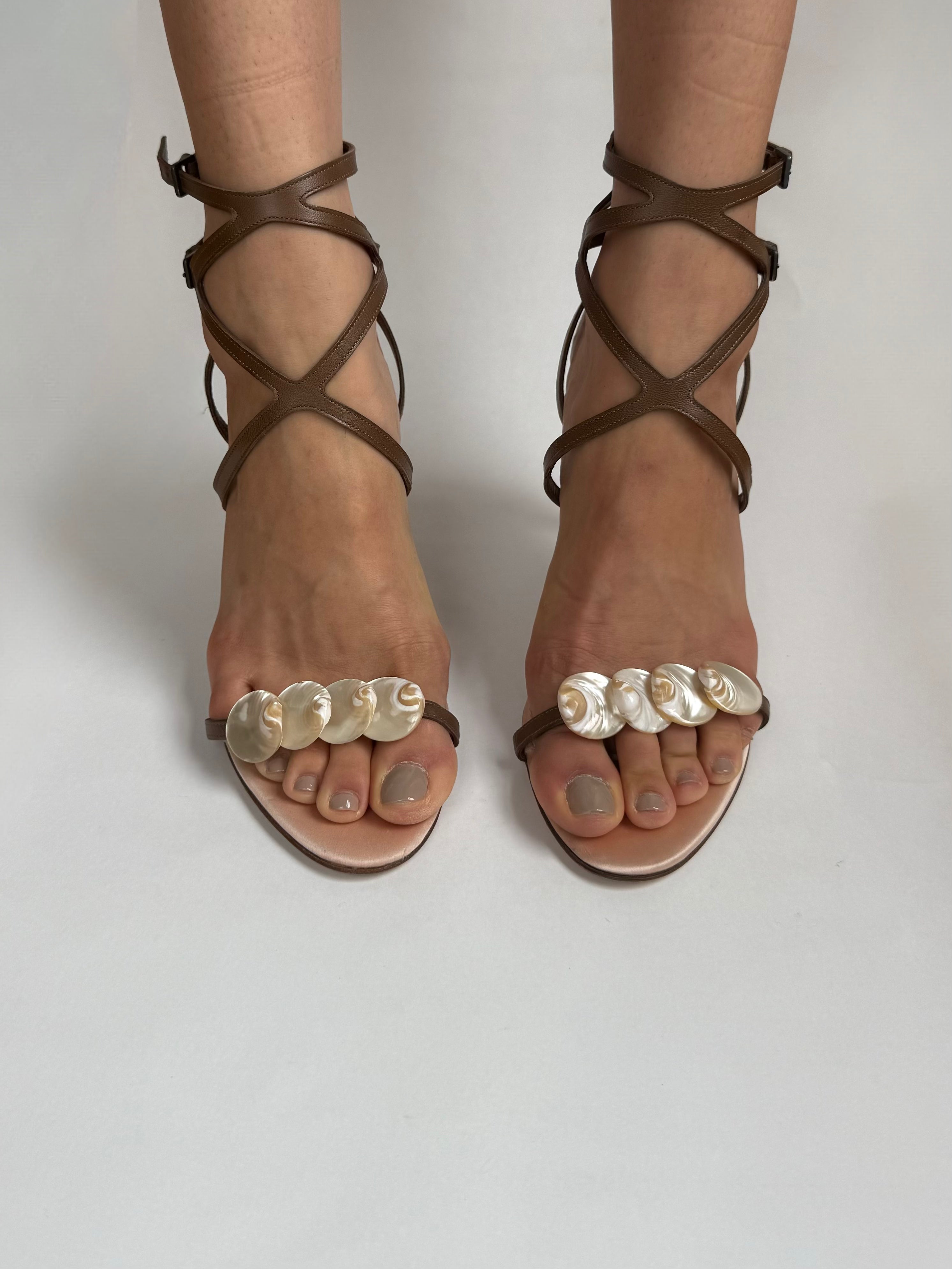 Sergio Rossi Mother of Pearl Heels / US 10