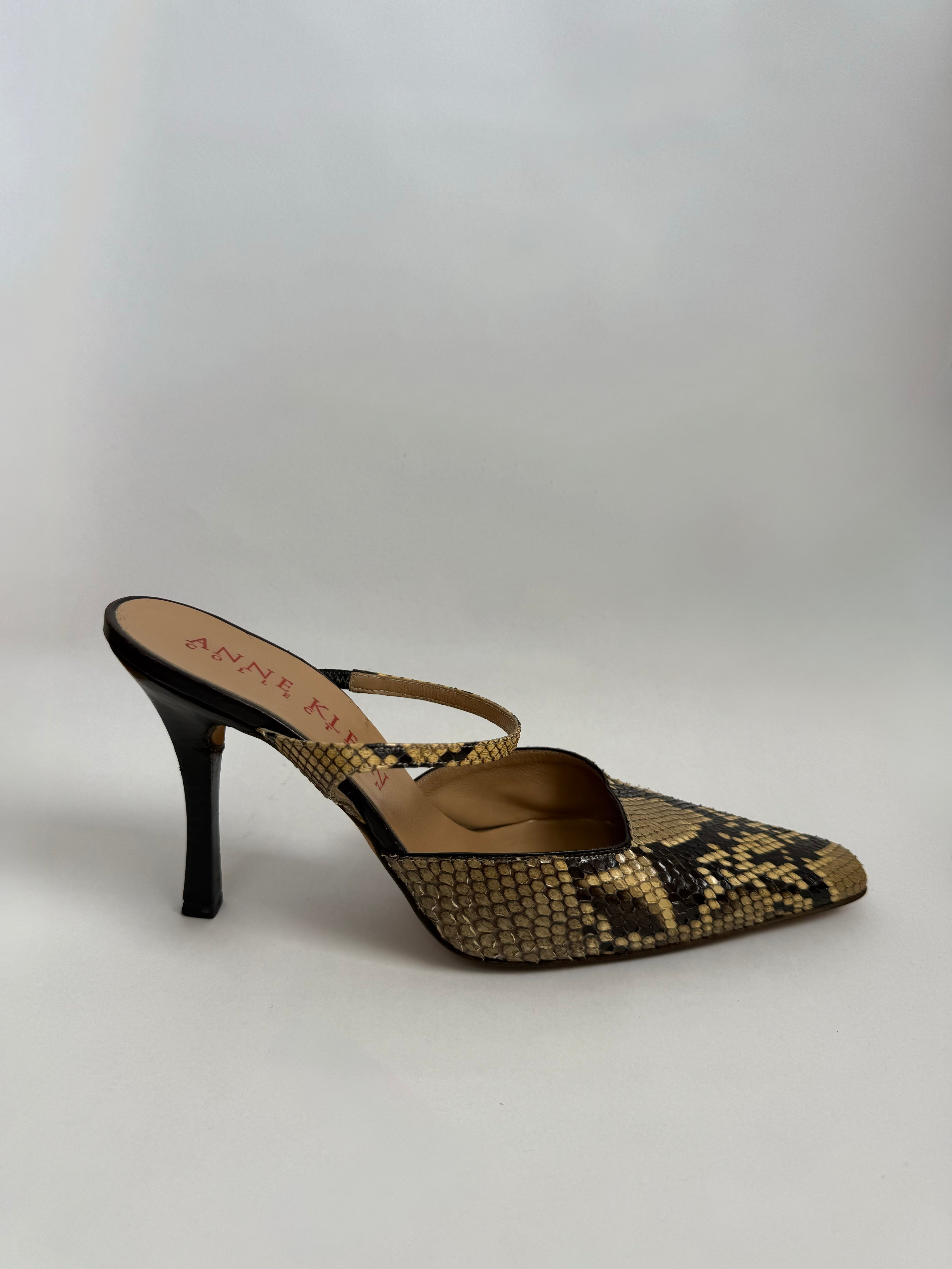 Anne Klein Snake Skin Mules / US 9