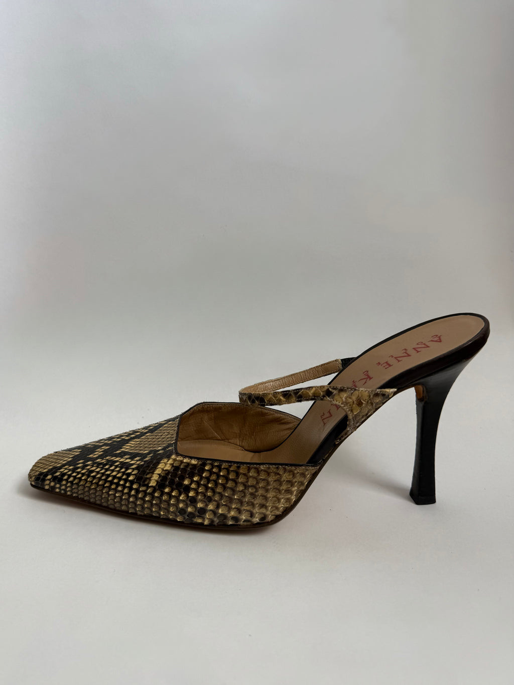 Anne Klein Snake Skin Mules / US 9
