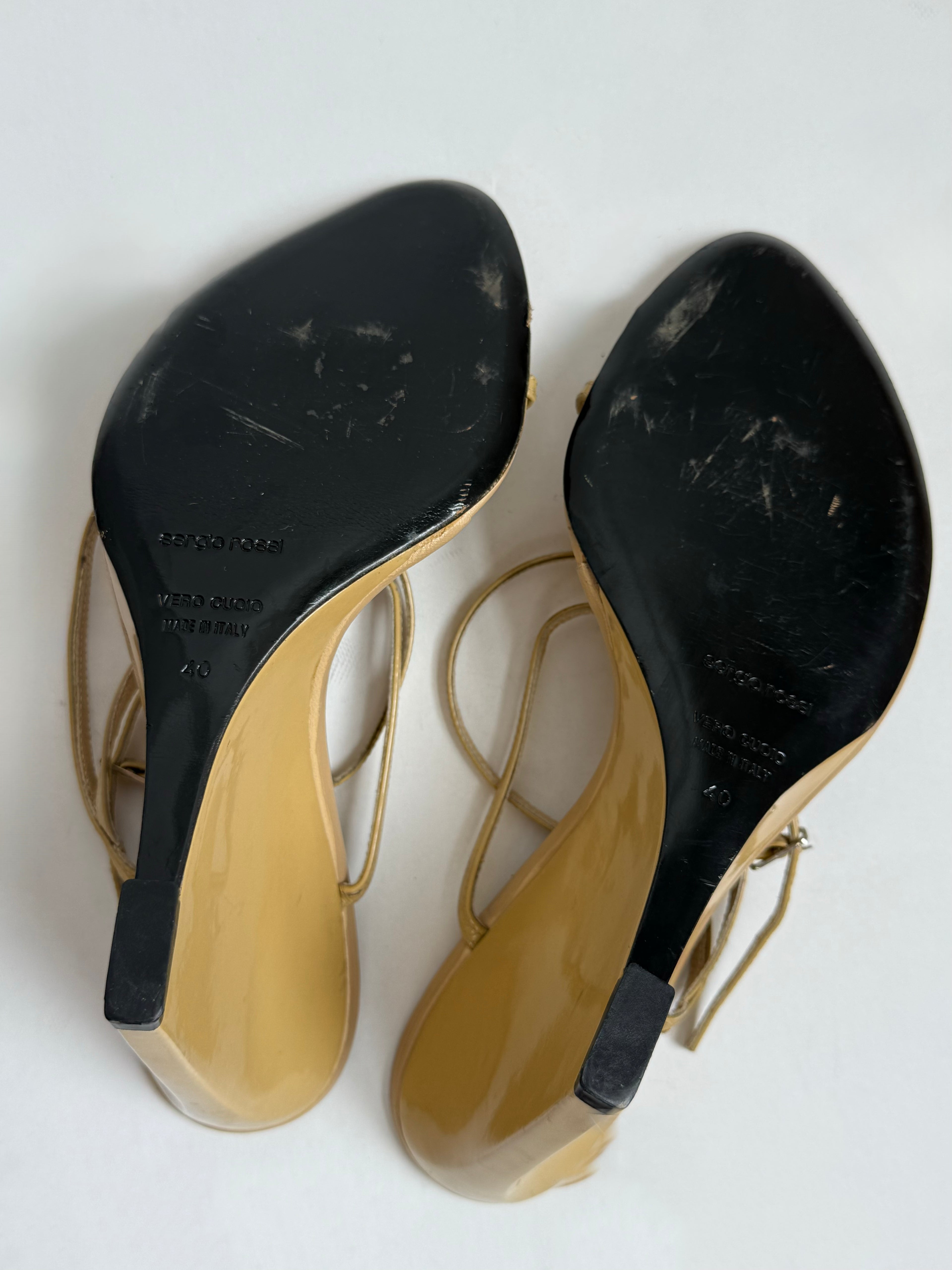 Sergio Rossio Patent Leather Wedges / 40