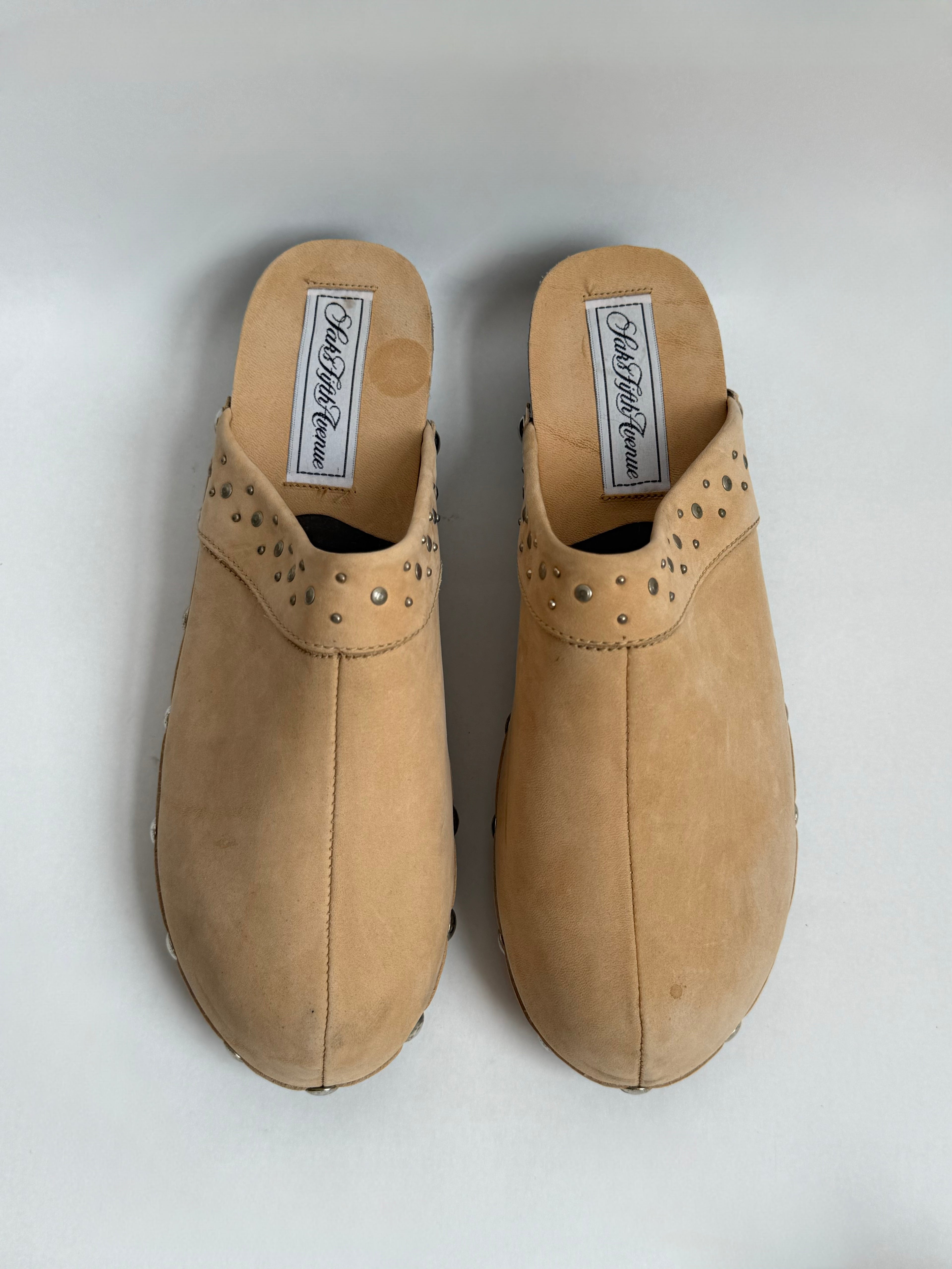 Saks Fifth Avenue Embellished Clogs / 8