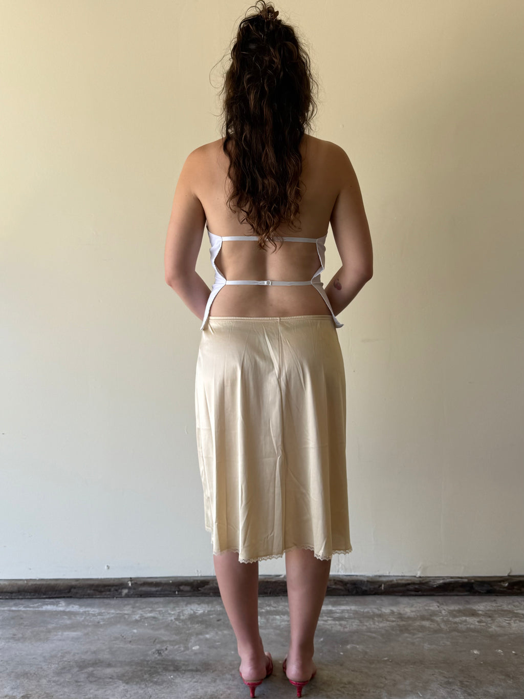 White Open Back Halter / 12