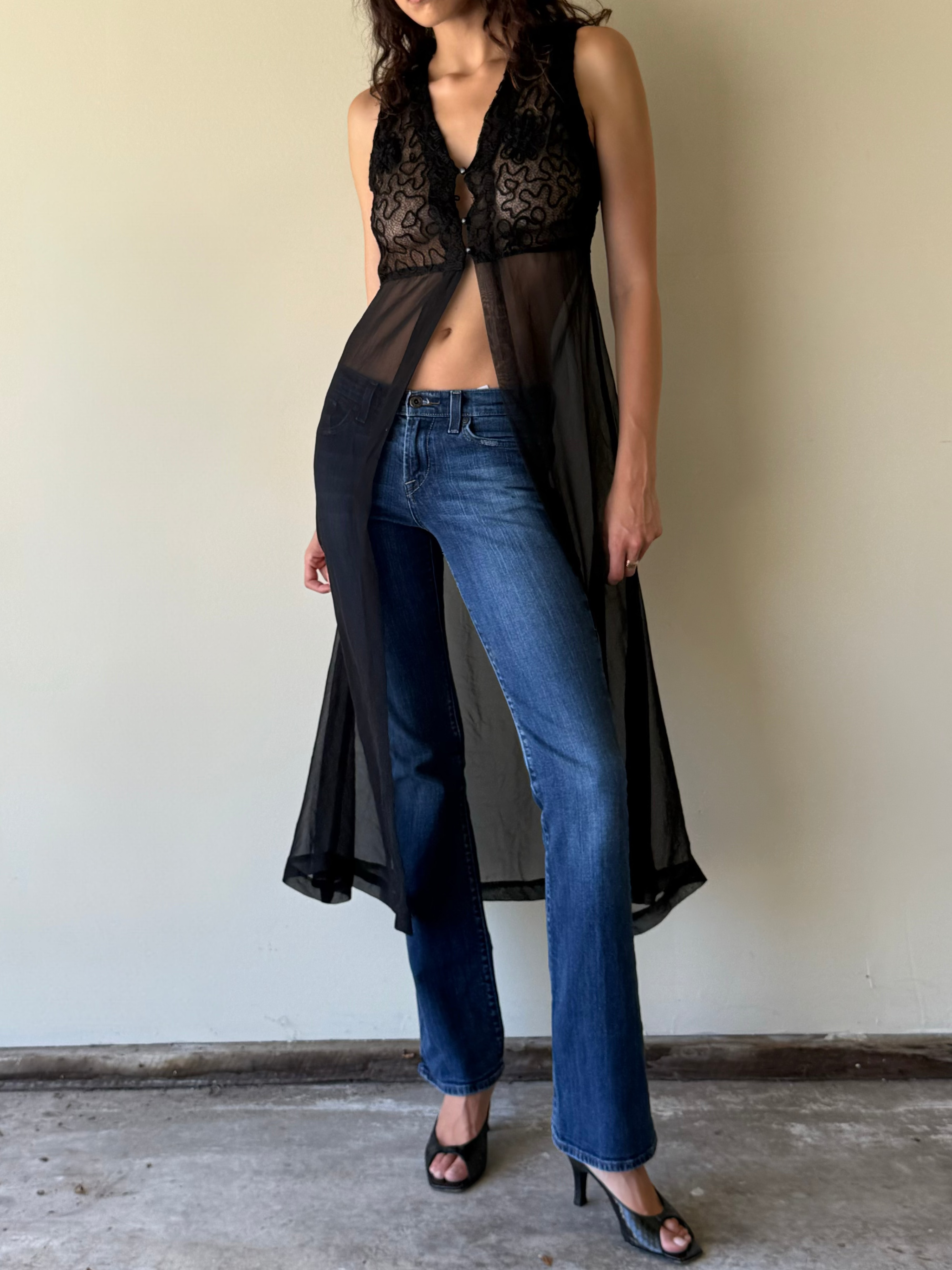 Vintage Ferrone Embroidered Duster