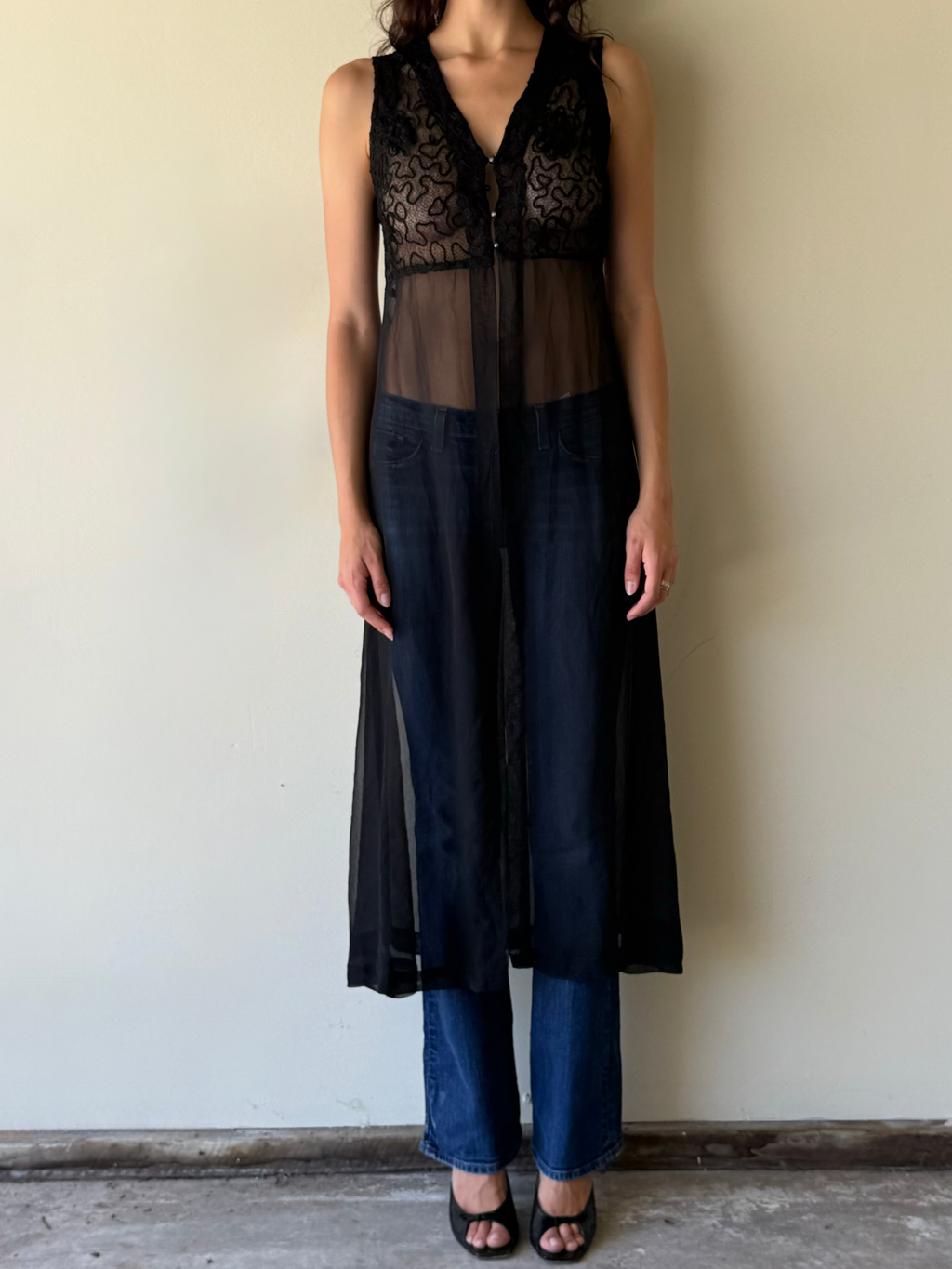 Vintage Ferrone Embroidered Duster