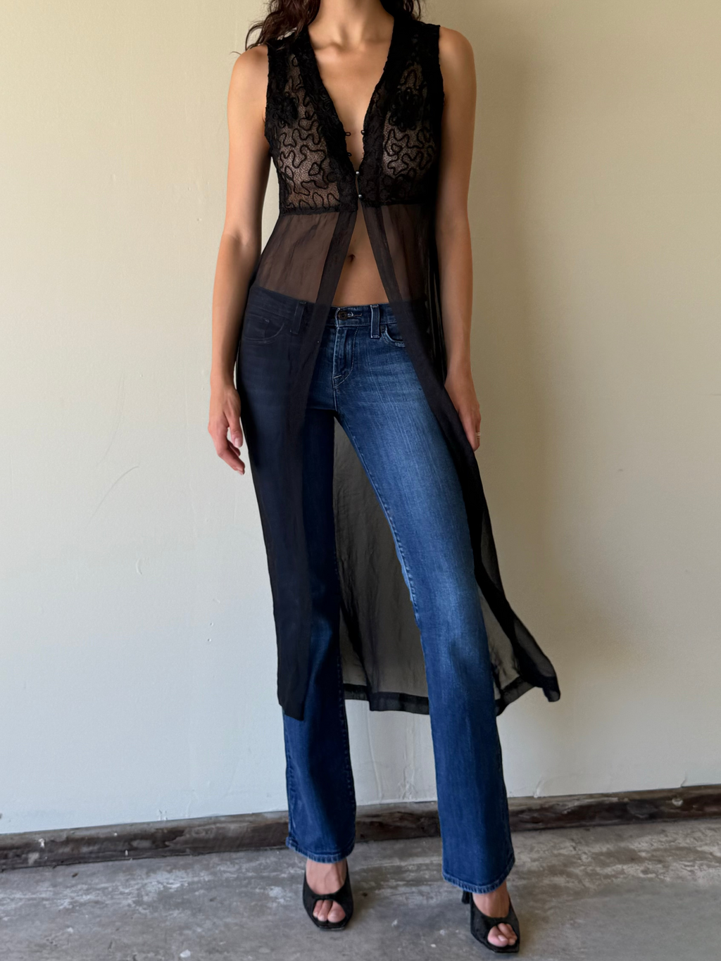Vintage Ferrone Embroidered Duster