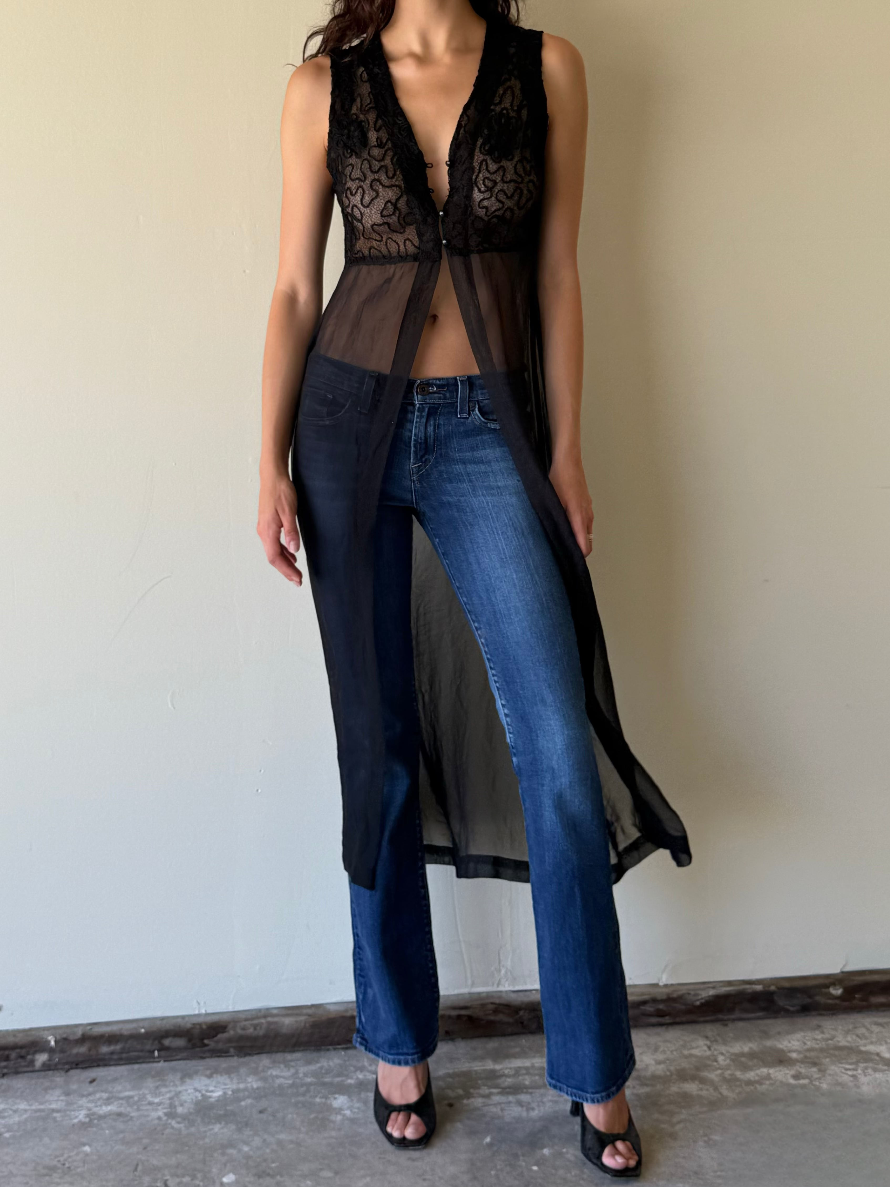 Vintage Ferrone Embroidered Duster