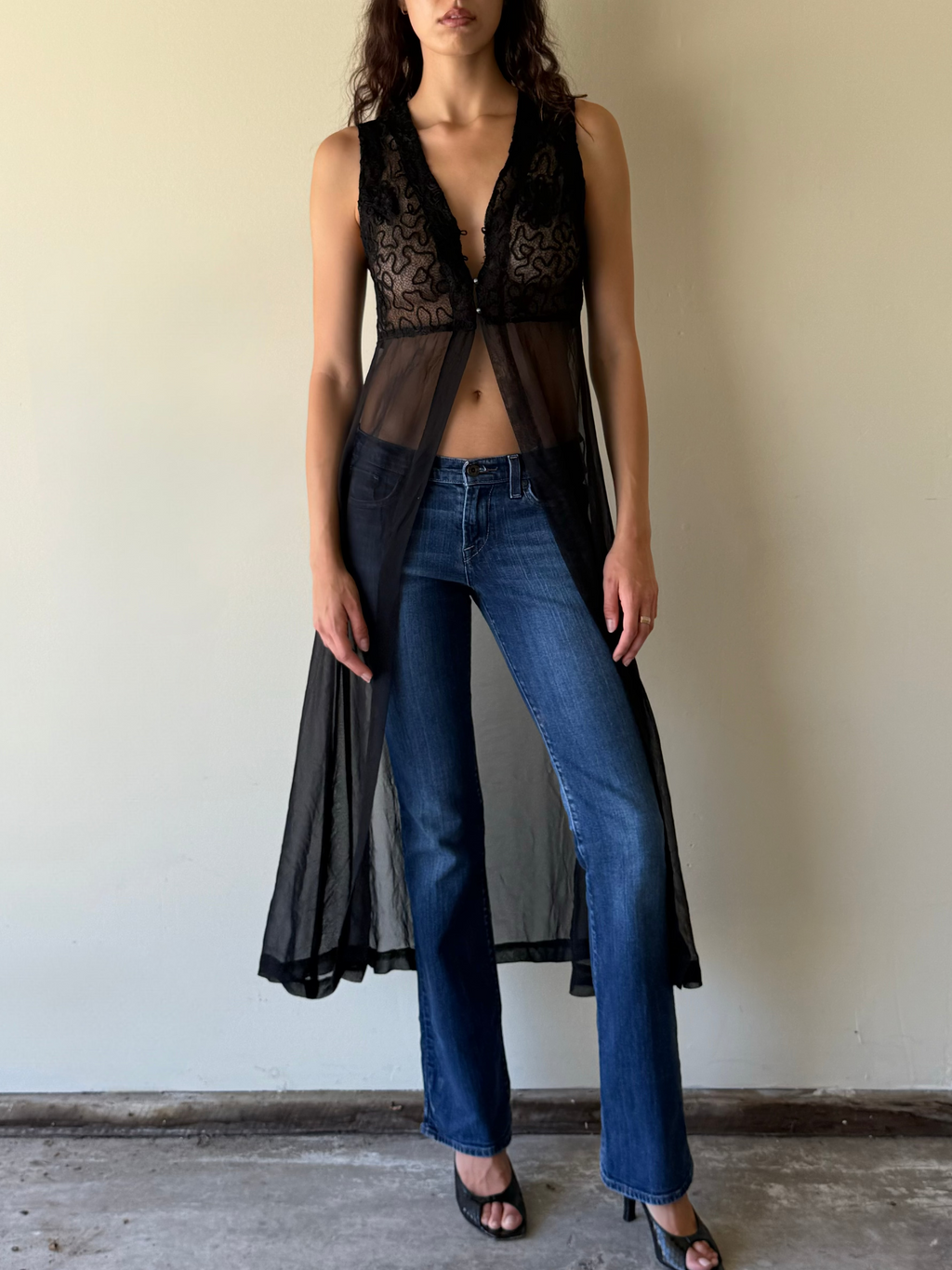 Vintage Ferrone Embroidered Duster