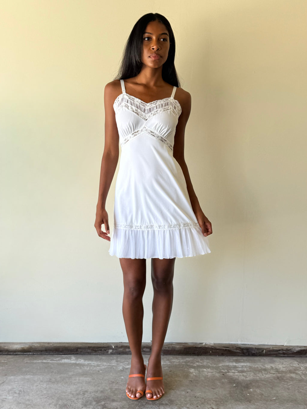 Vintage Lace Slip Dress / s