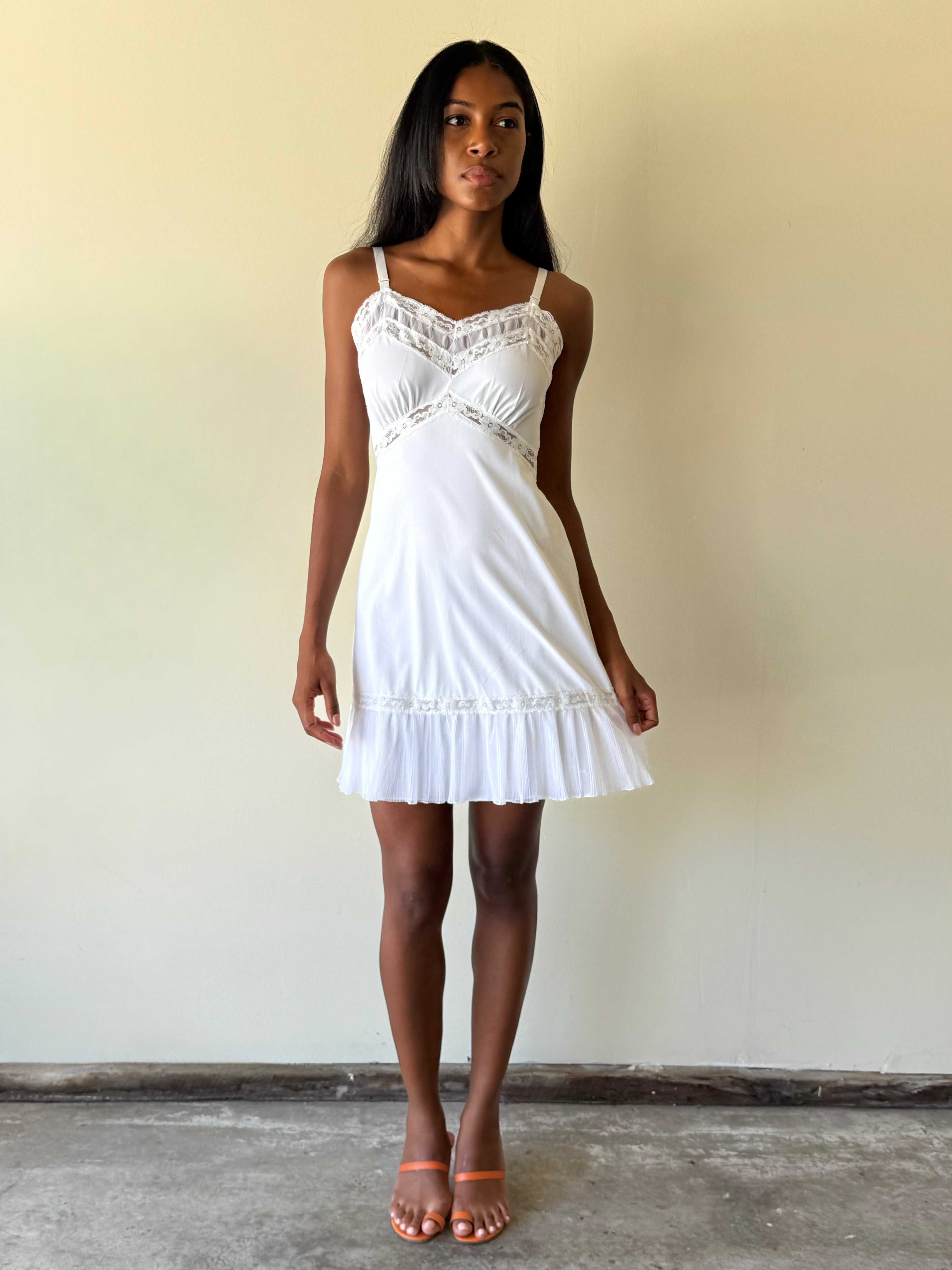 Vintage Lace Slip Dress / s