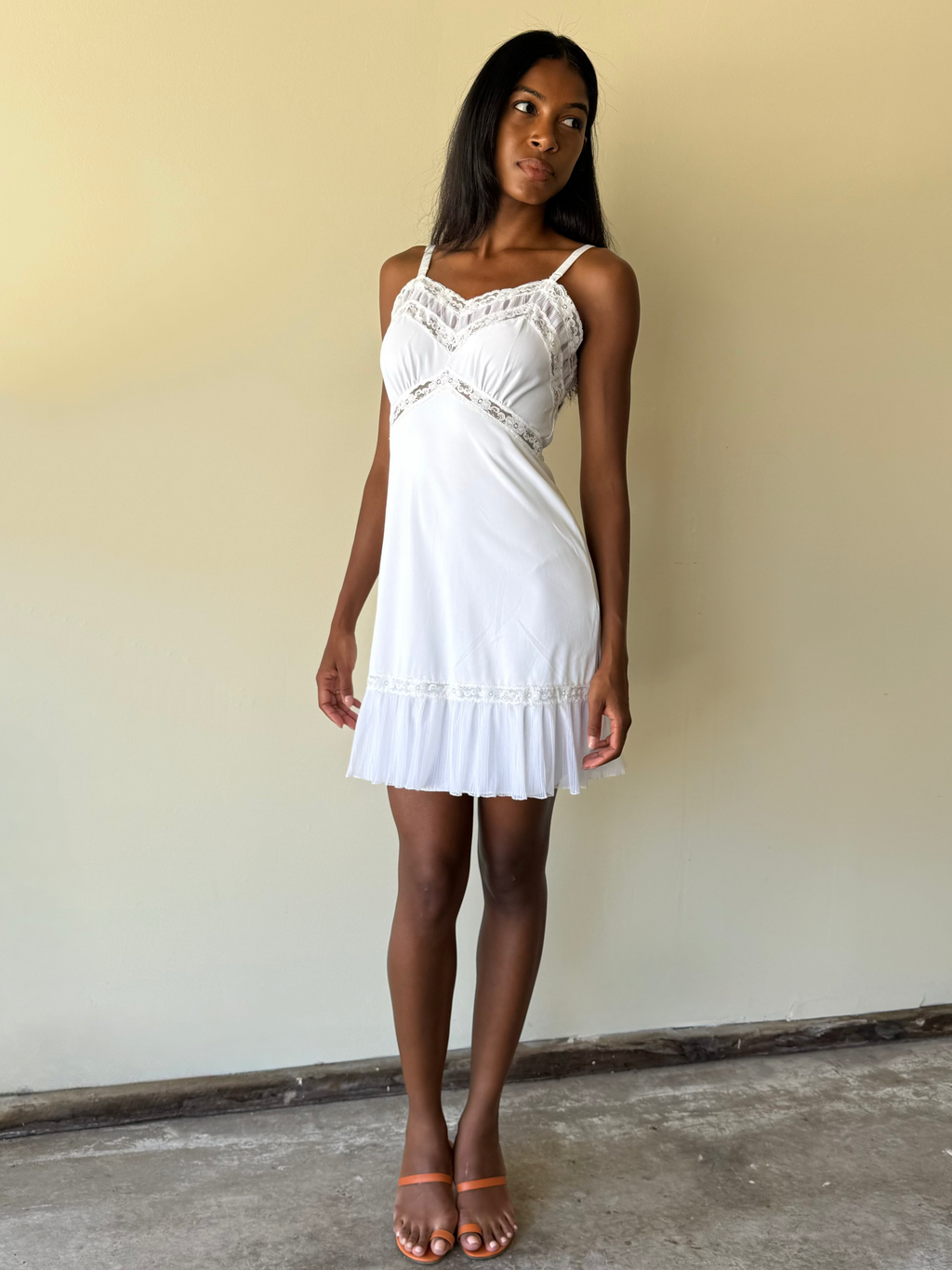 Vintage Lace Slip Dress / s