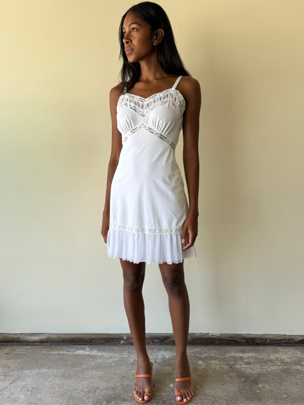Vintage Lace Slip Dress / s