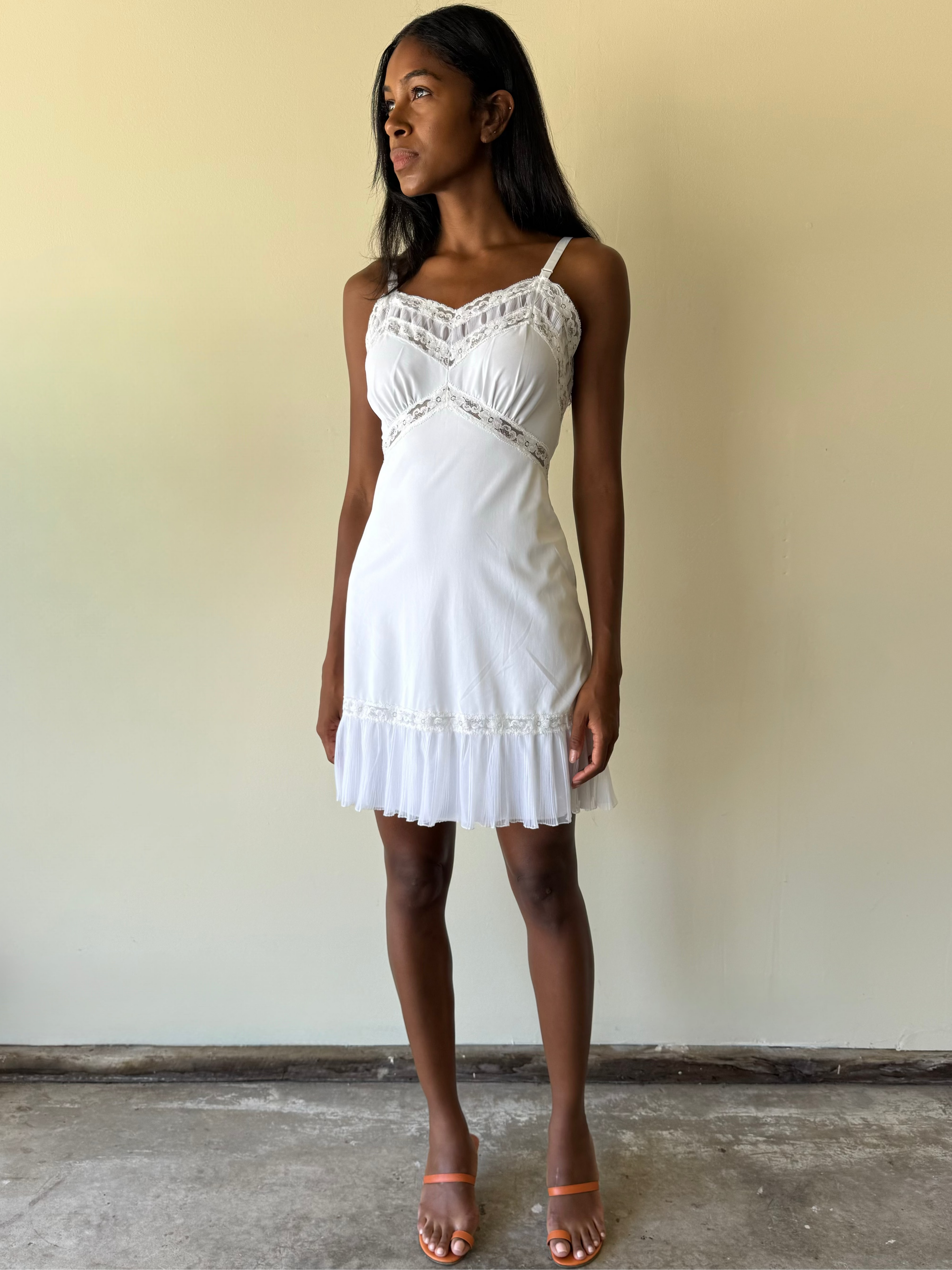 Vintage Lace Slip Dress / s