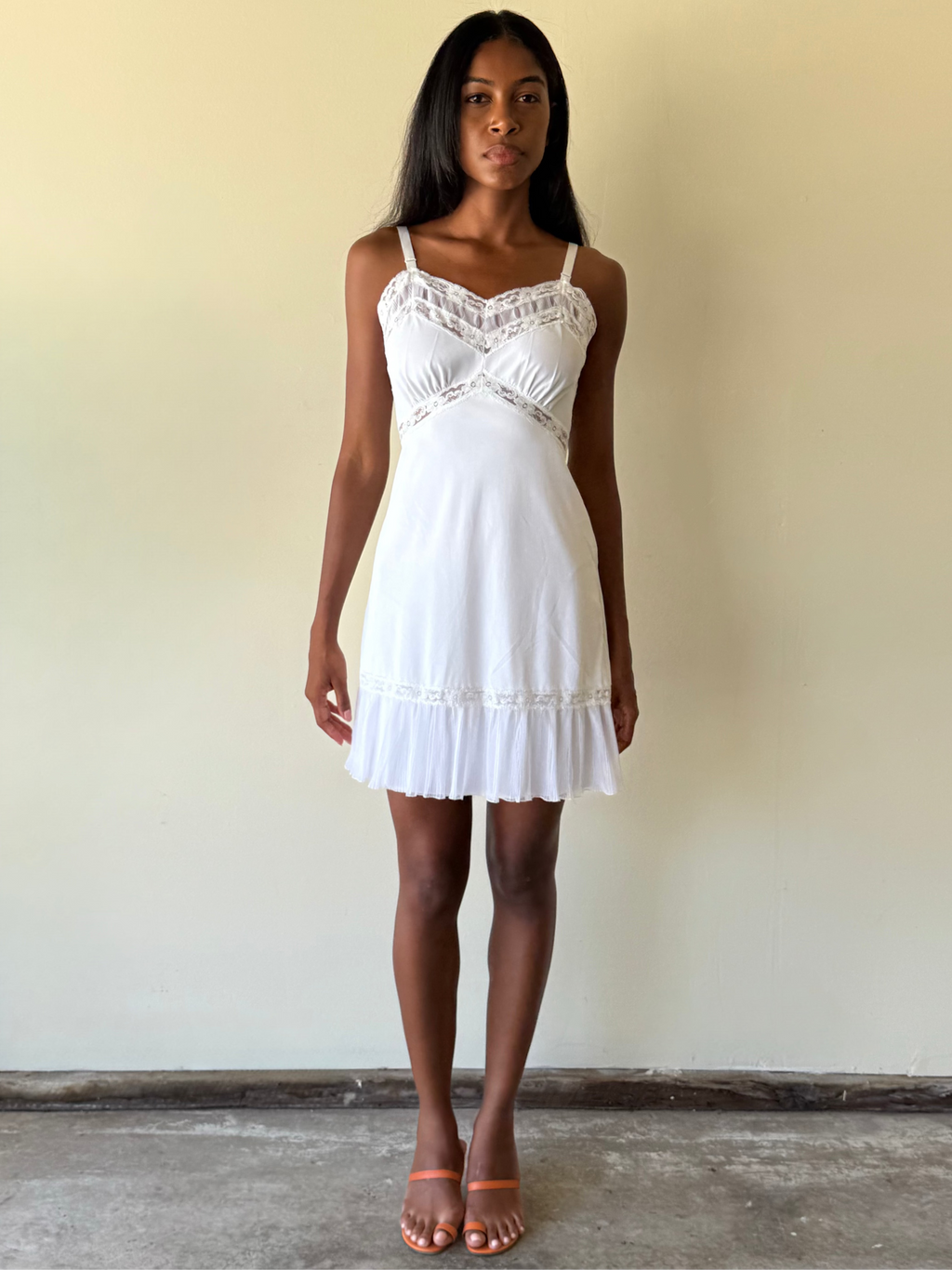Vintage Lace Slip Dress / s