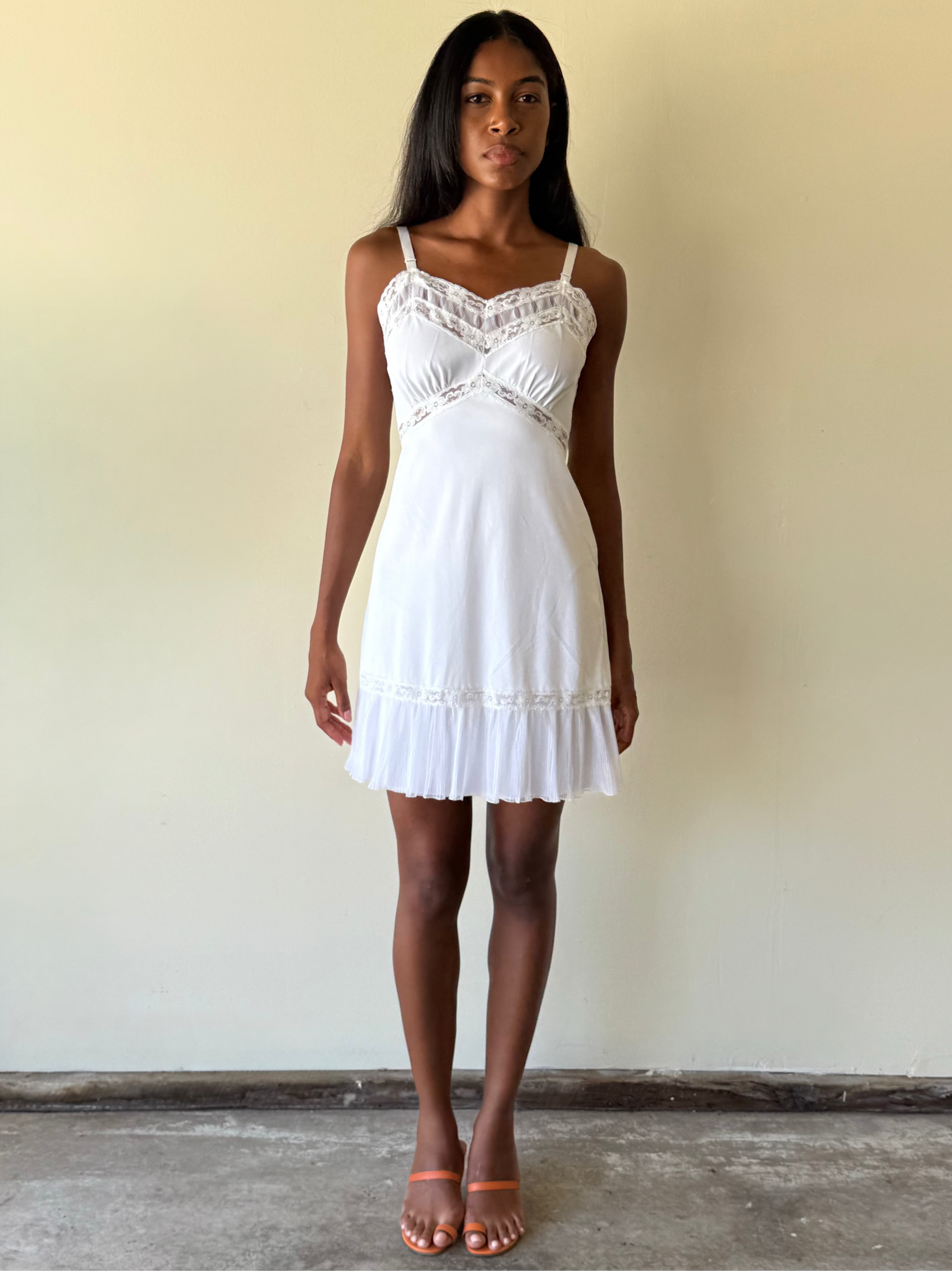 Vintage Lace Slip Dress / s