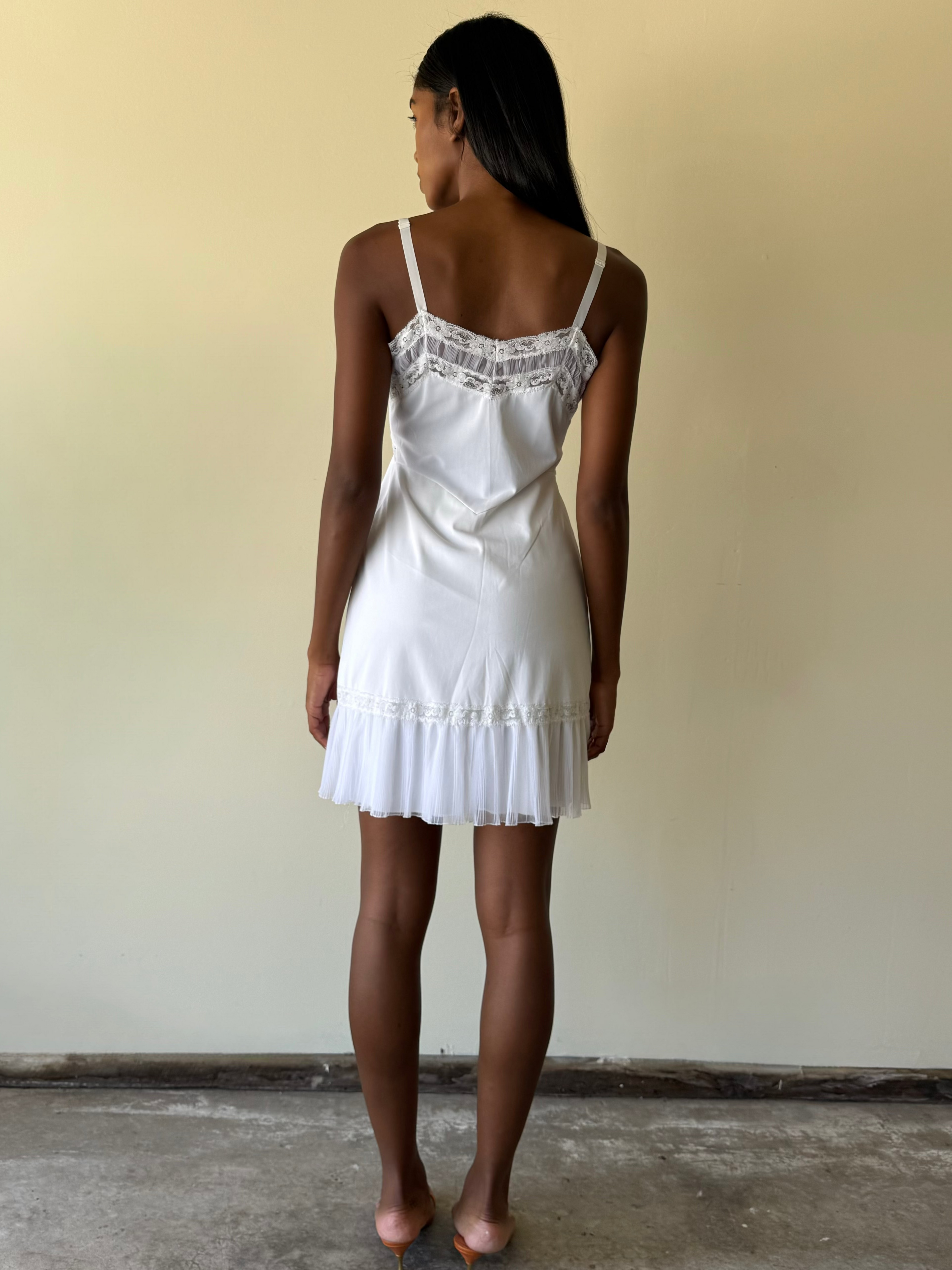 Vintage Lace Slip Dress / s