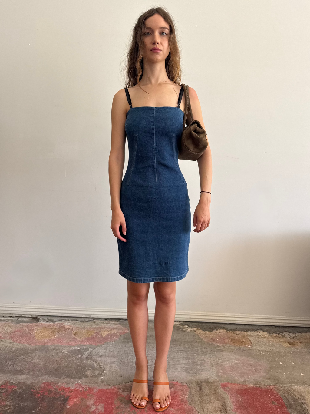 Denim Corset Midi Dress / 6