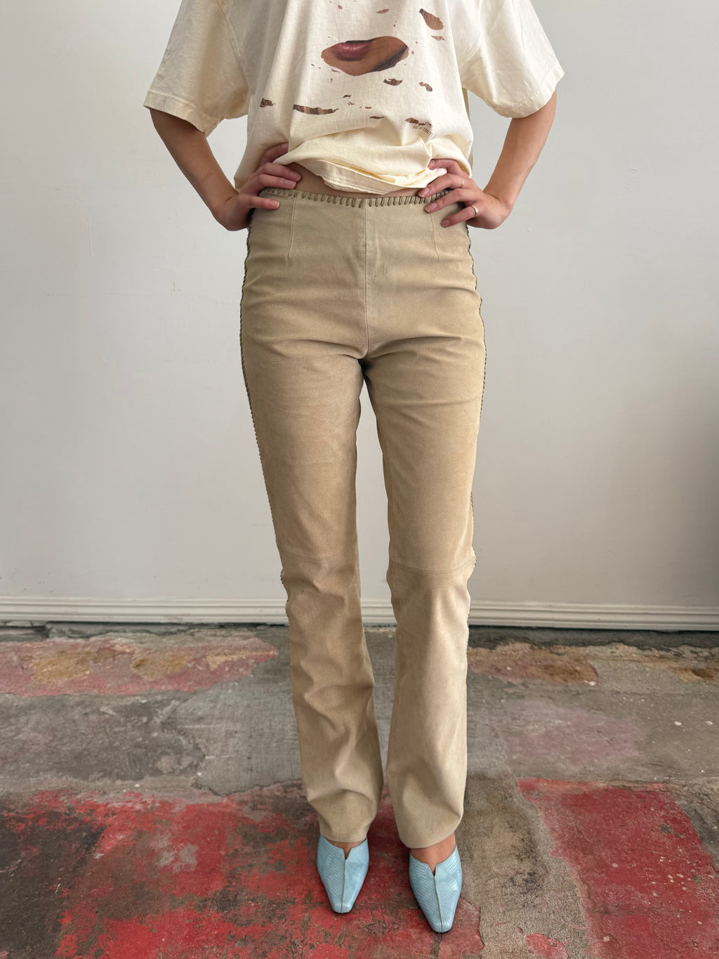 Hugo Buscati Suede Trousers
