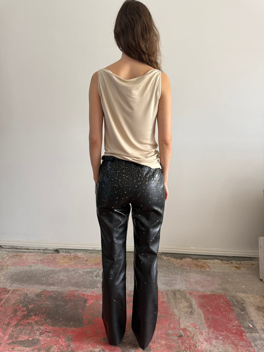 Studded Moschino Leather Pants