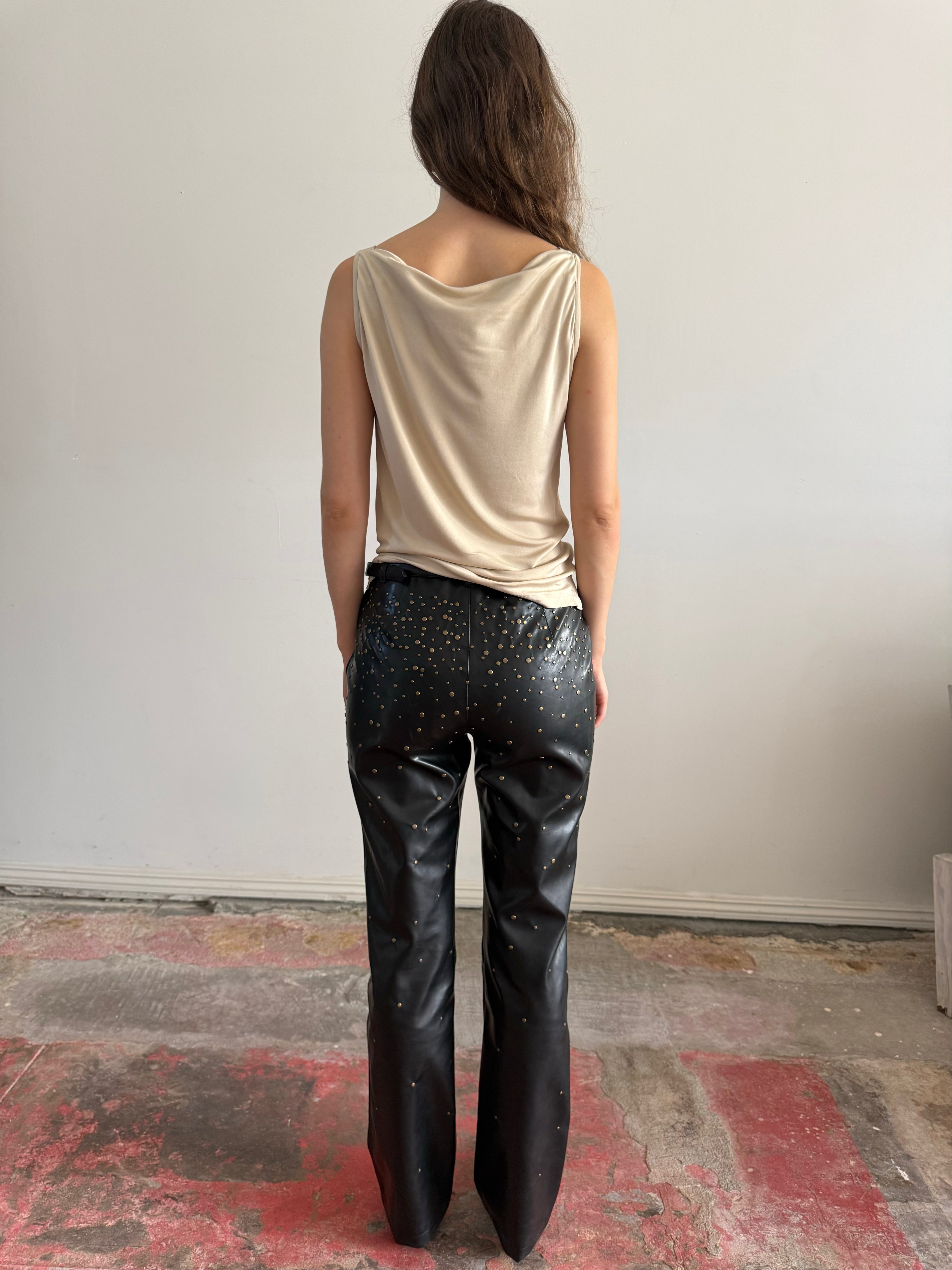 Studded Moschino Leather Pants