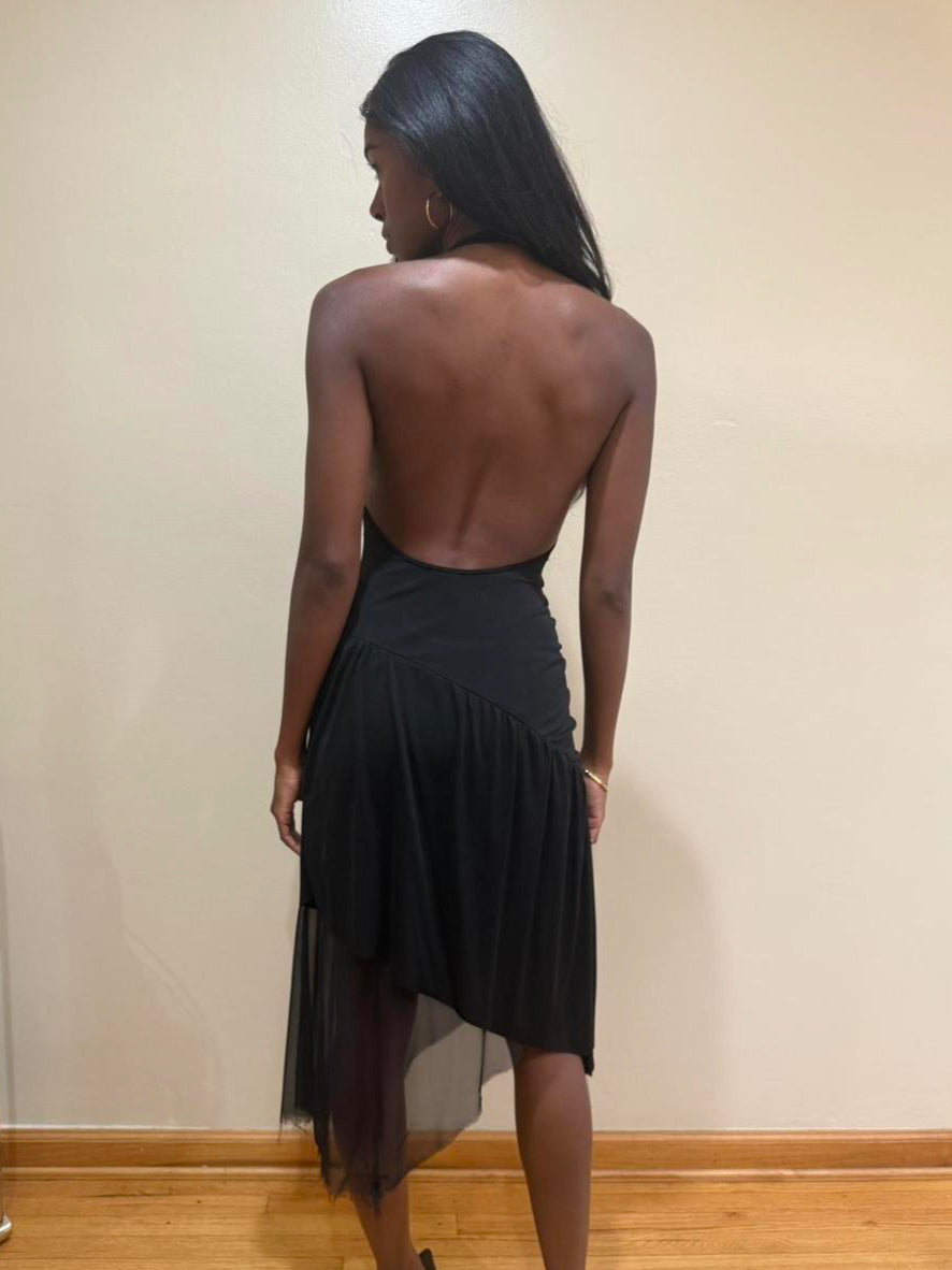 Unsigned 90s Asymmetrical Dress